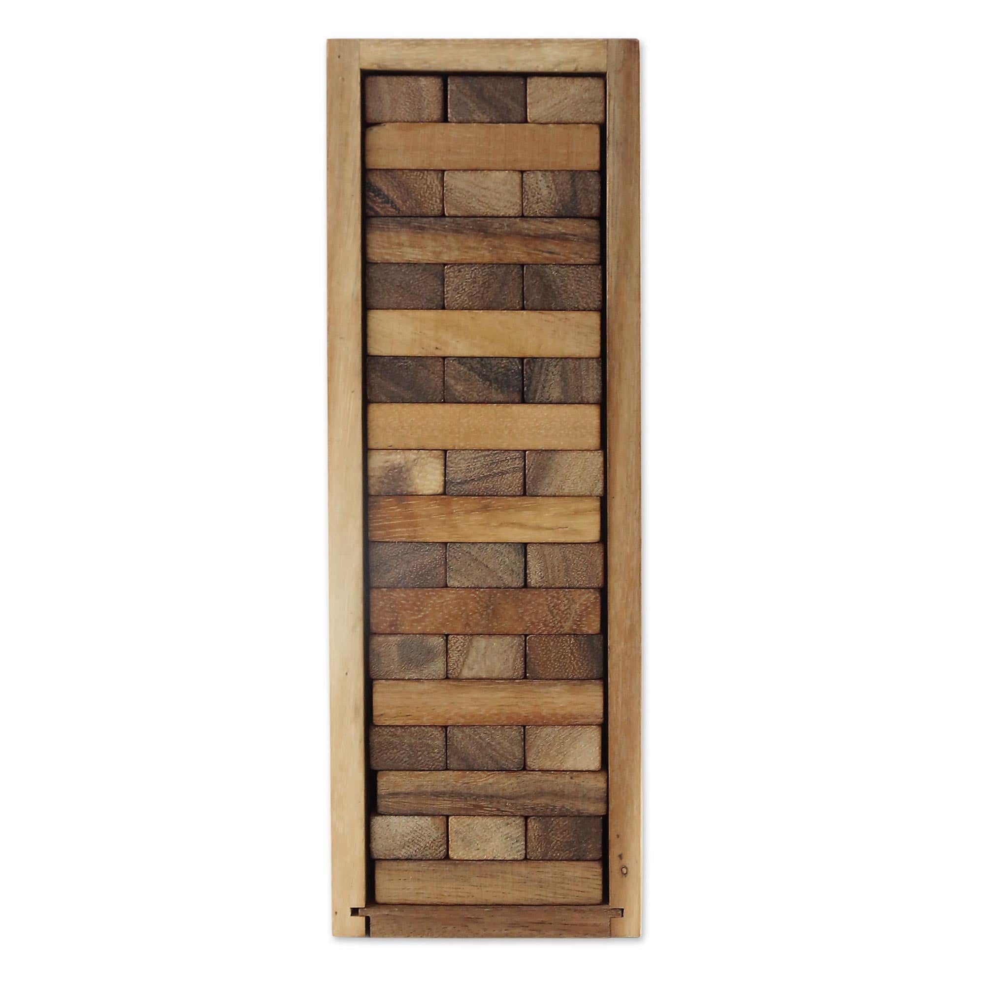 Premium Handcrafted Wooden Stacking Tower Game - Ultimate Fun from Thailand