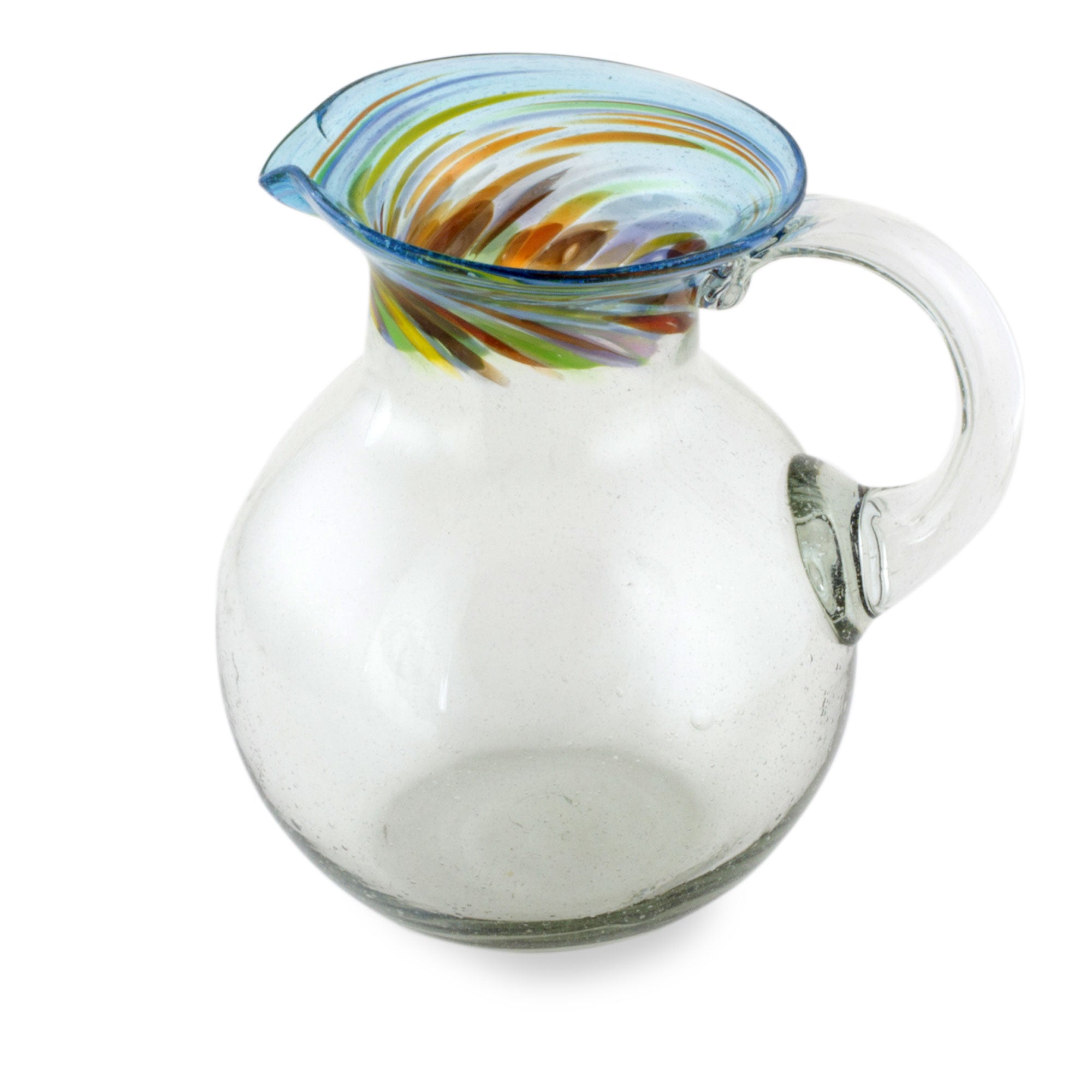Premium Aurora Hand Blown Glass Pitcher - 94 oz. | Eco-Friendly Artisan Crafted