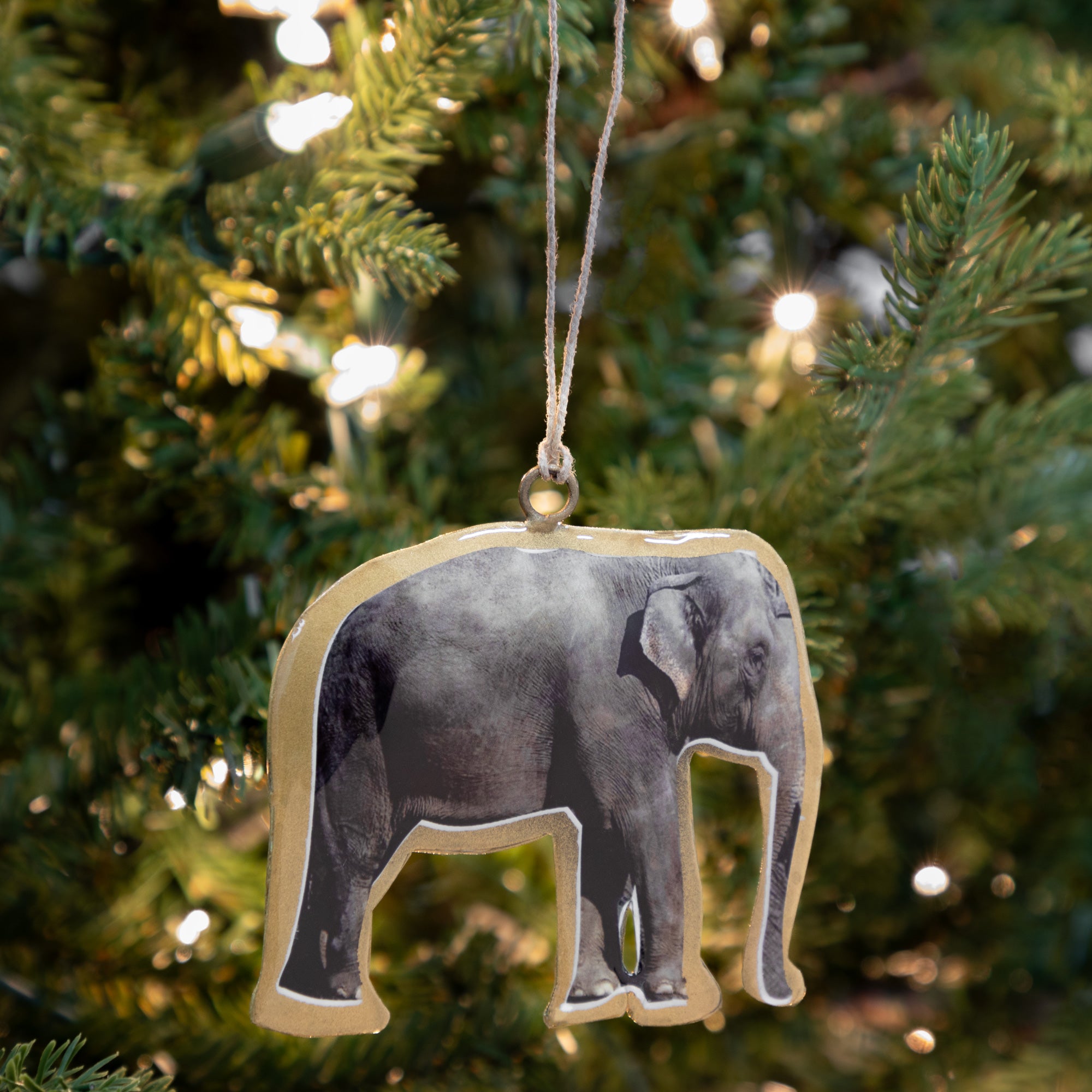 Premium Elephant Metal Ornament - Handcrafted Elegance