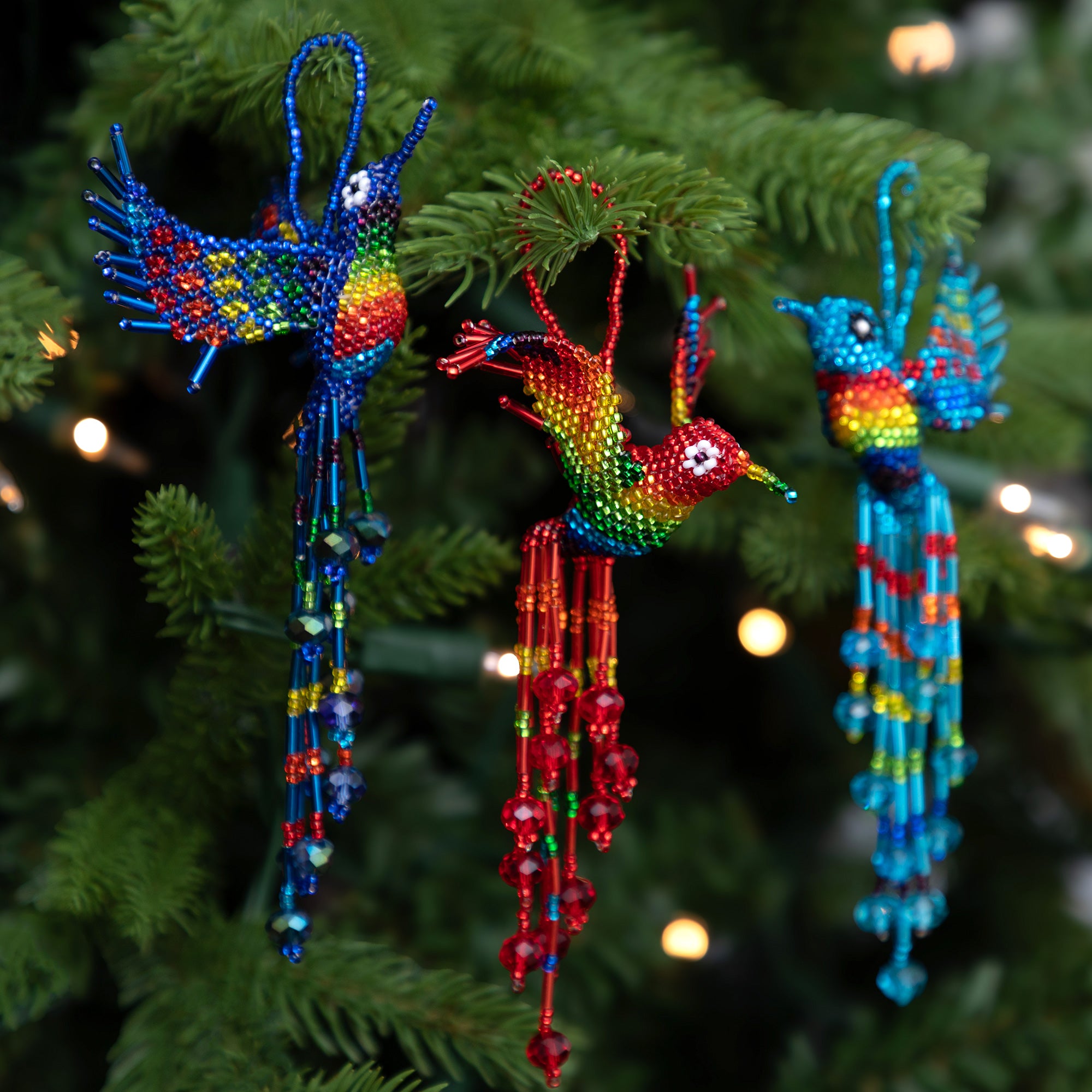 Premium Handcrafted Guatemalan Hummingbird Ornament