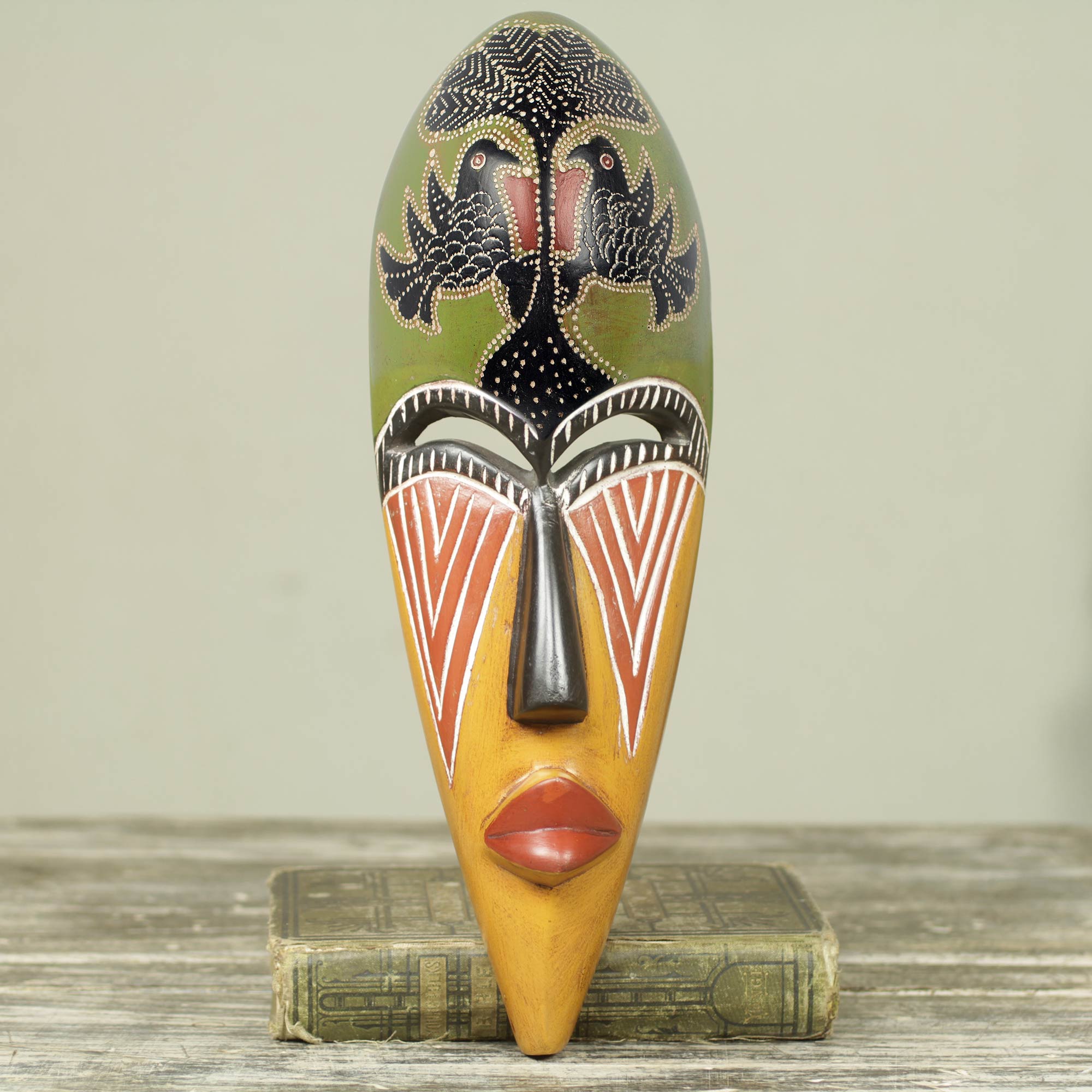 Premium Handcrafted Eagle Wall Mask - African Artisan Design