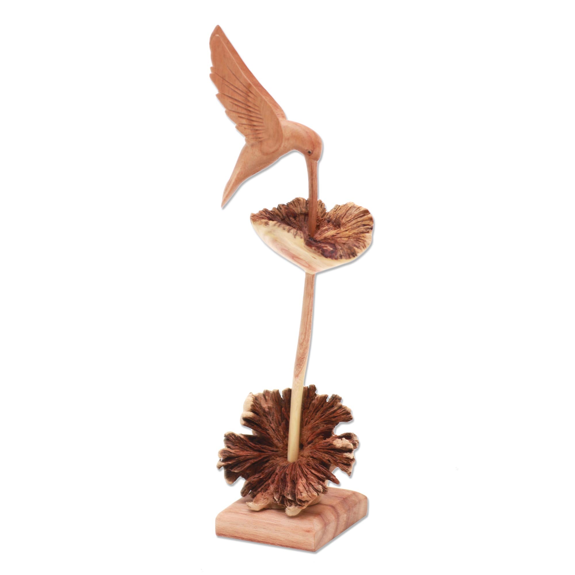 Premium Hand-Carved Hummingbird Sculpture – Nature-Inspired Home Decor from Bali