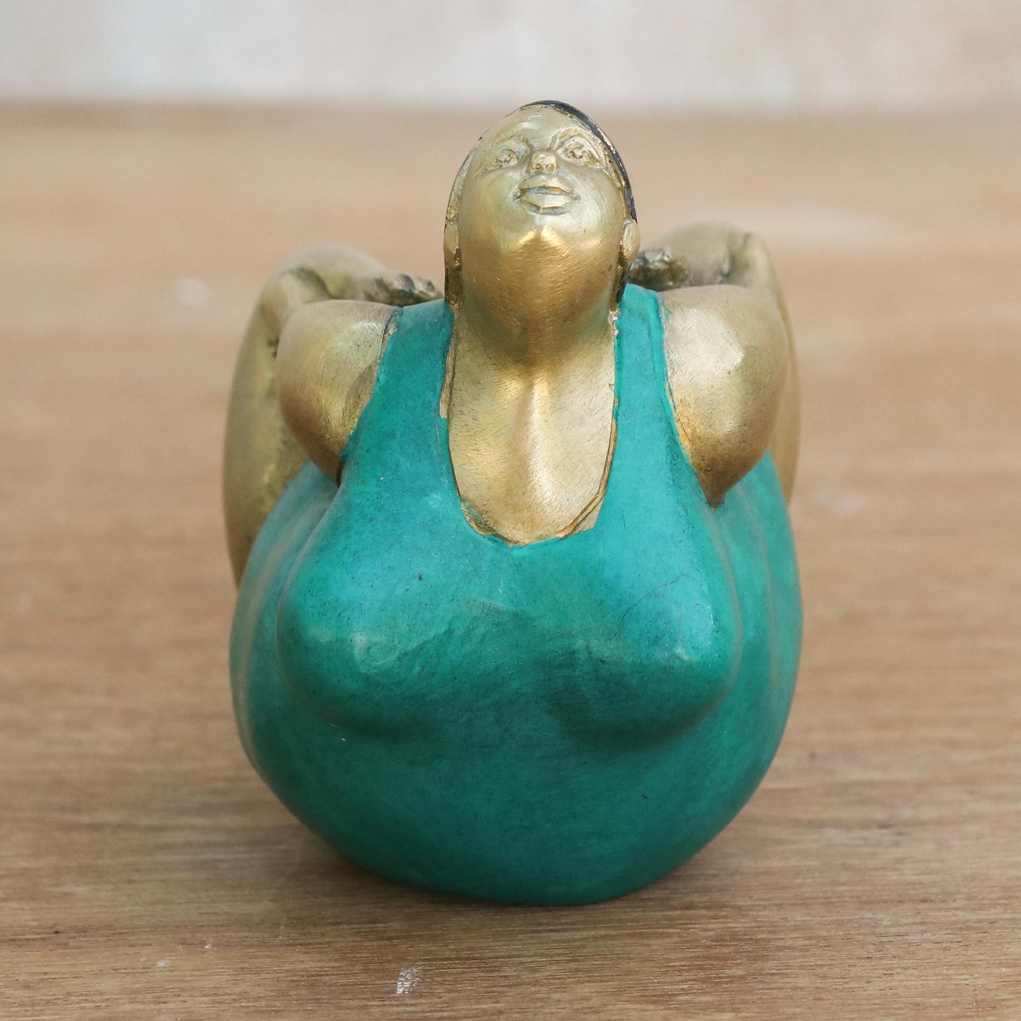 Premium Brass Bow Pose Yoga Figurine - Handcrafted in Thailand