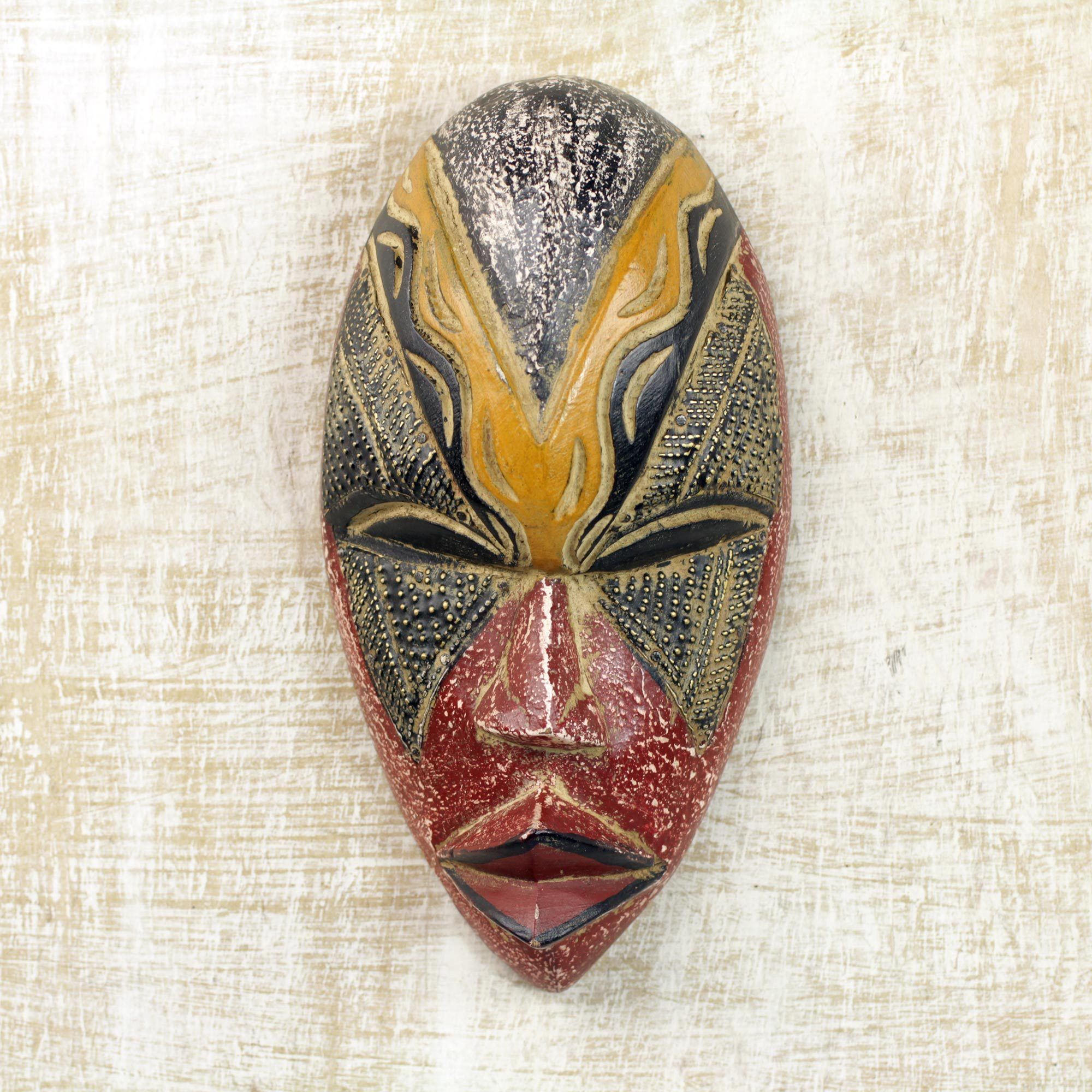 Premium Hand-Carved African Wall Mask - Amahle