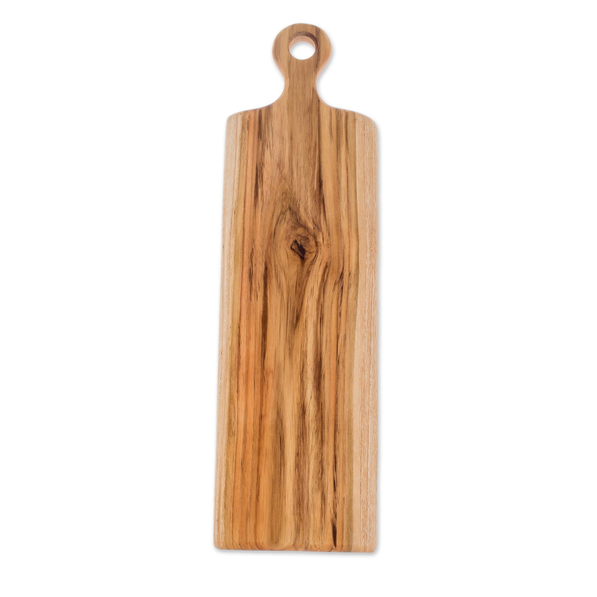 Premium Handcrafted Teak Wood Cutting Board - Morning Baguette Design (20 in.)
