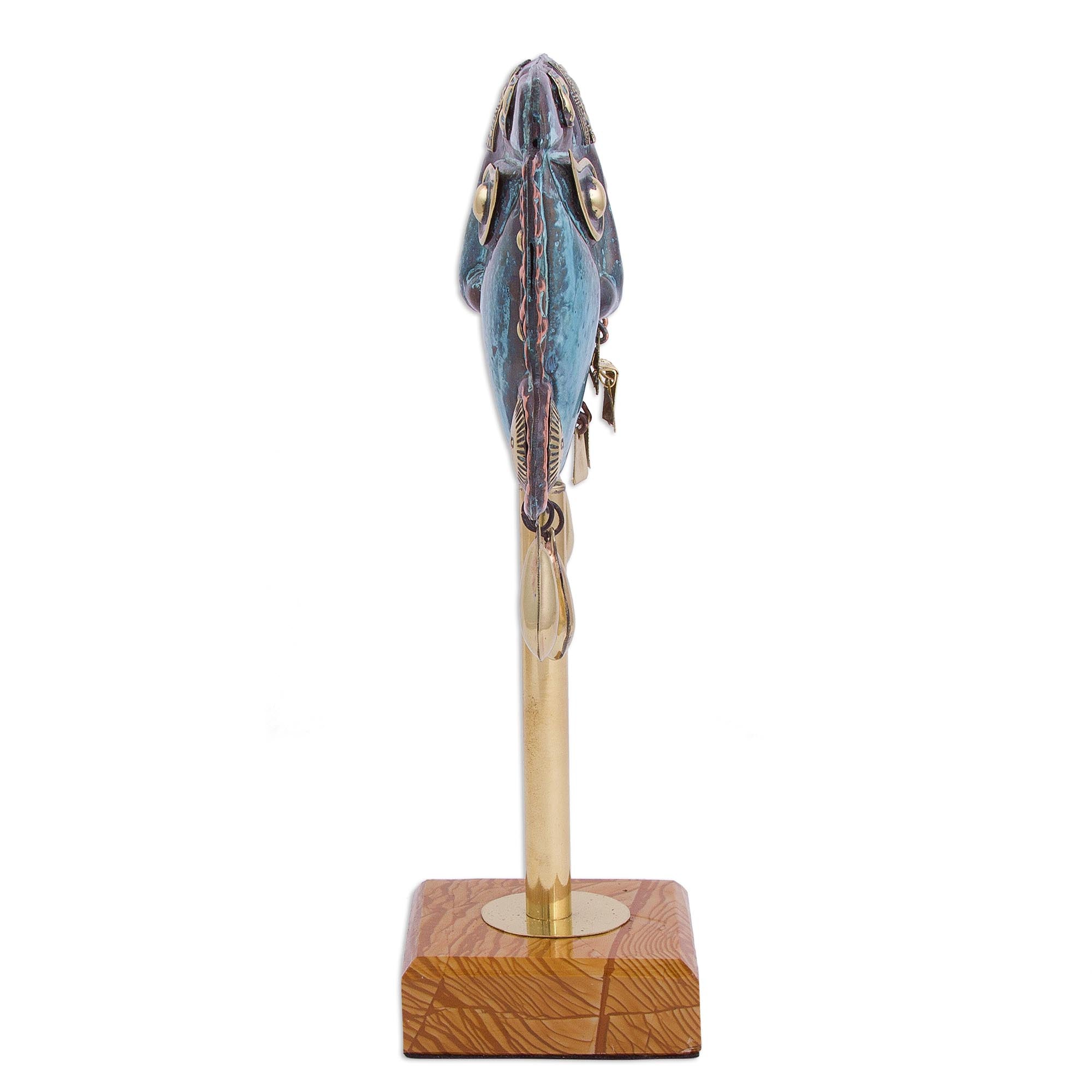 Premium Oxidized Copper Royal Funeral Mask Statuette