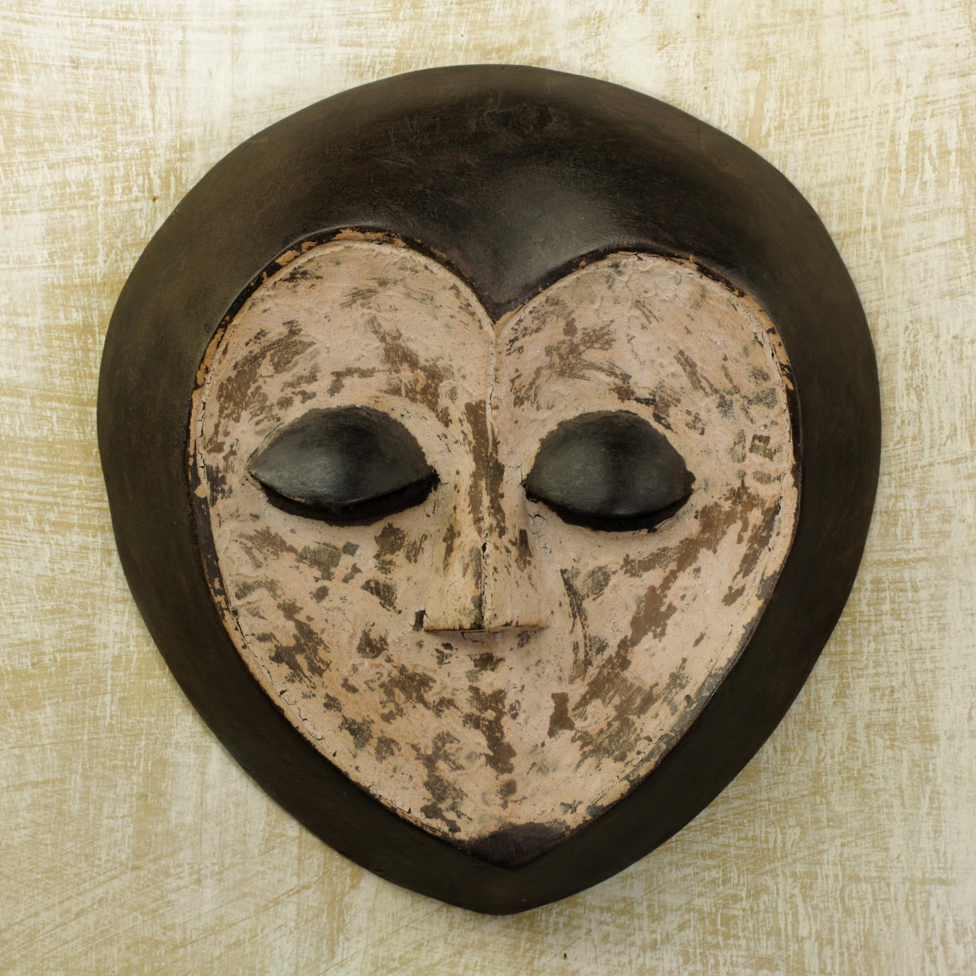 Premium Lega Sorcerer Congolese Wood Mask - Handcrafted Mystical Art