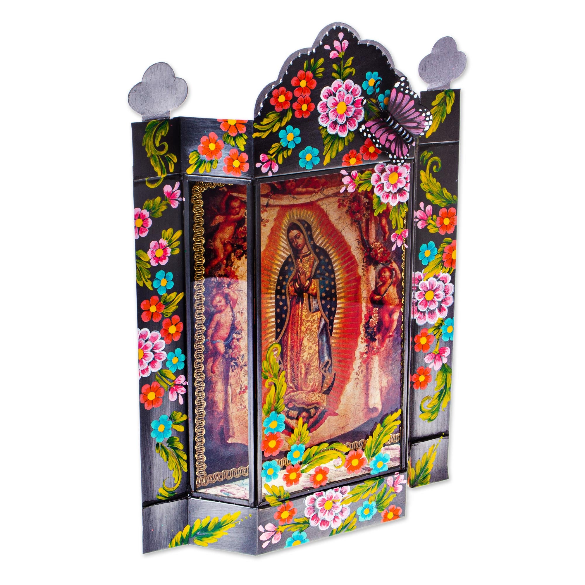 Premium Handcrafted Blessed Virgin Mary Wall Niche - Holy Artisan Decor