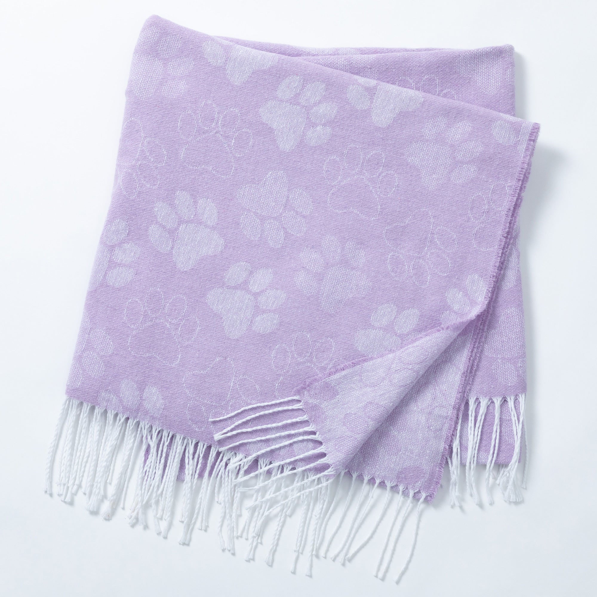 Premium Paw Print Cotton Blend Throw Blanket - Cozy & Stylish 70¡± x 56¡±