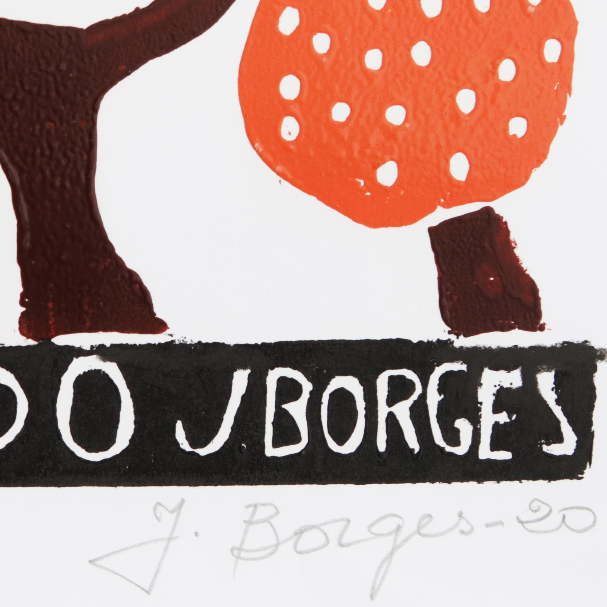 Premium Brazilian Woodcut Art: Starry Sky by J. Borges