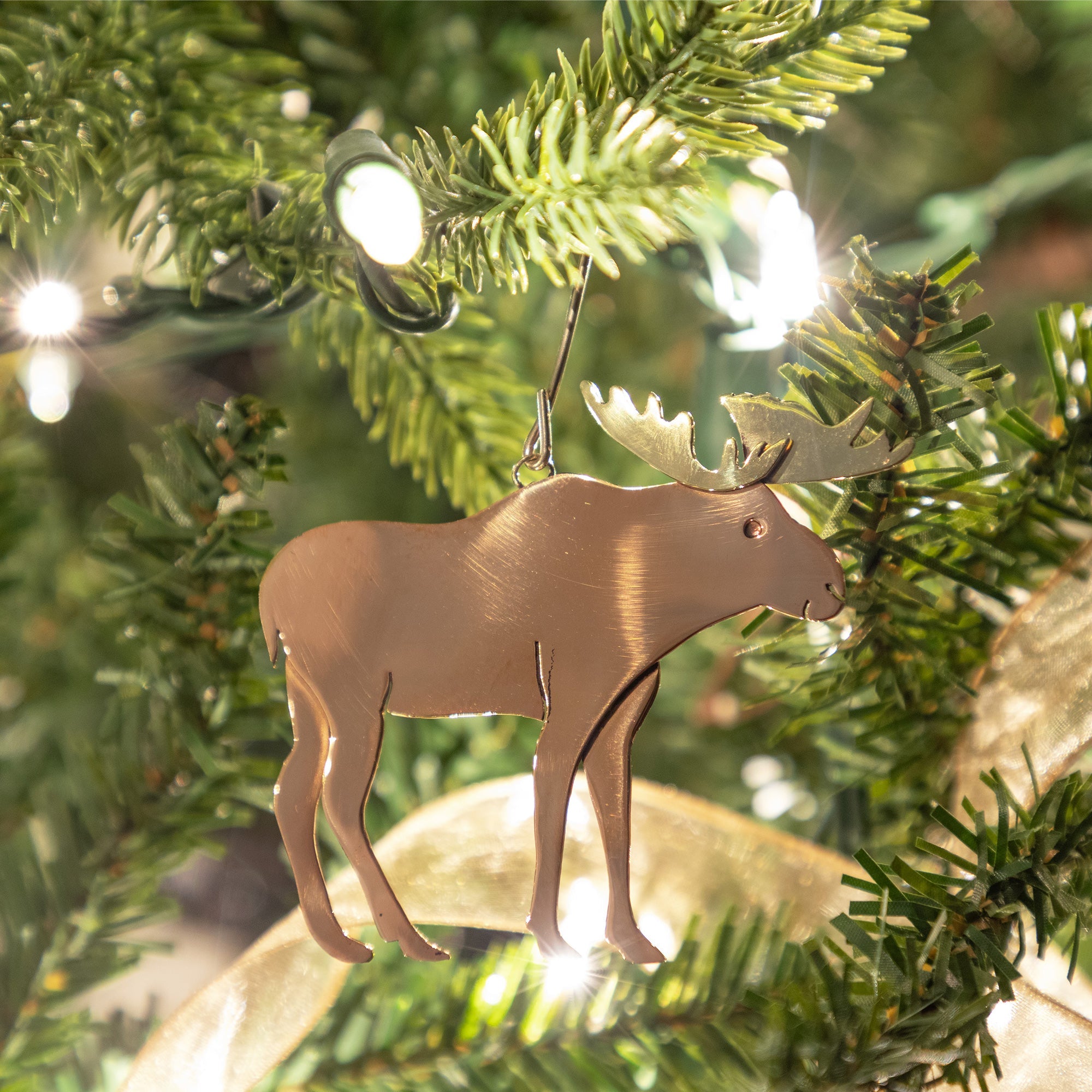Premium Handcrafted Moose Metal Ornament - Nature-Inspired Holiday Decor