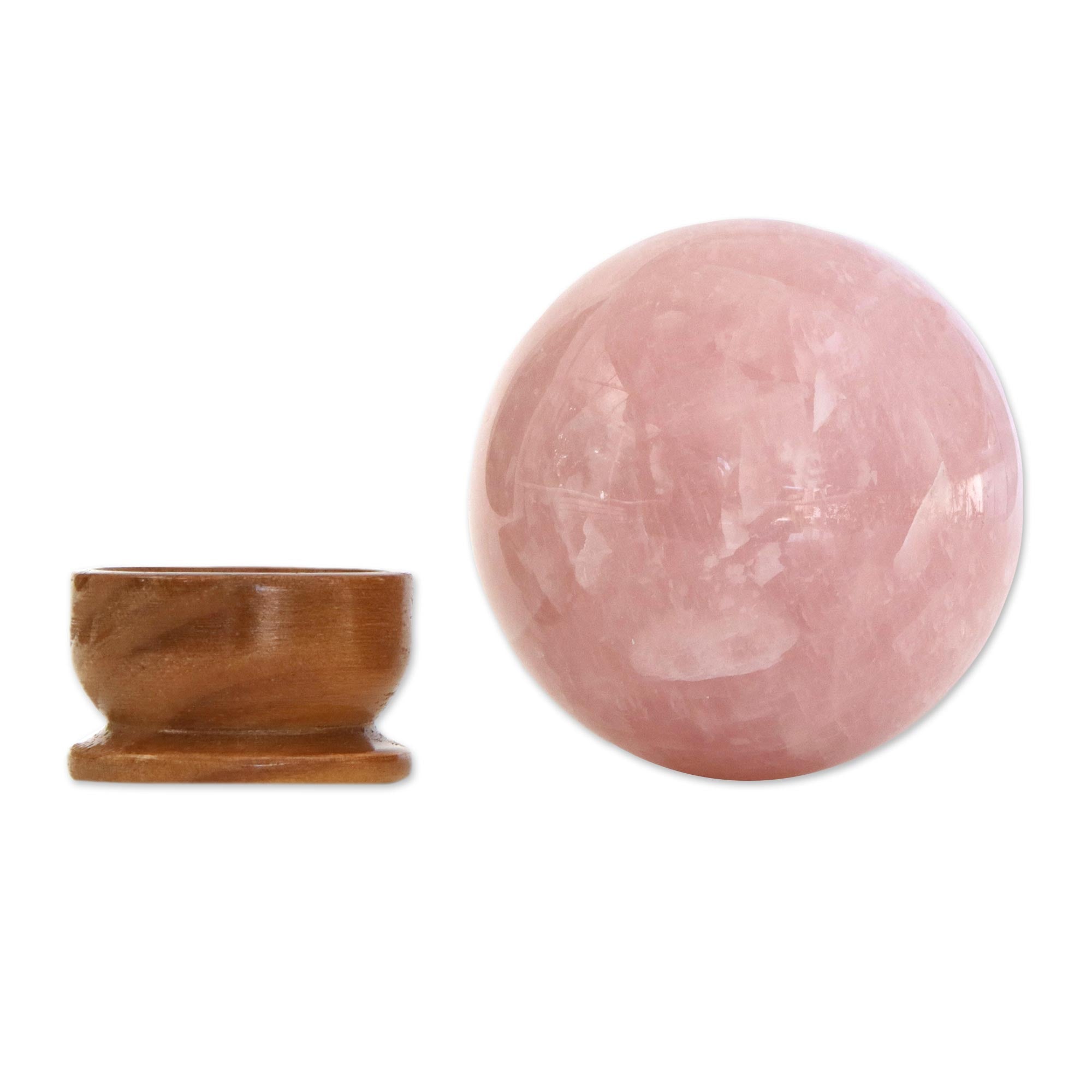 Premium Rose Quartz Love Crystal Ball - Ultimate Energy Enhancer