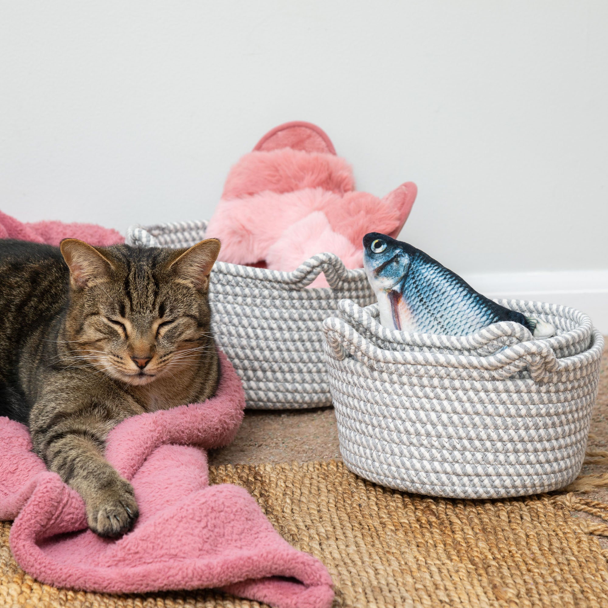 Premium Nesting Cat Storage Baskets - Ultimate Organizer Set of 3