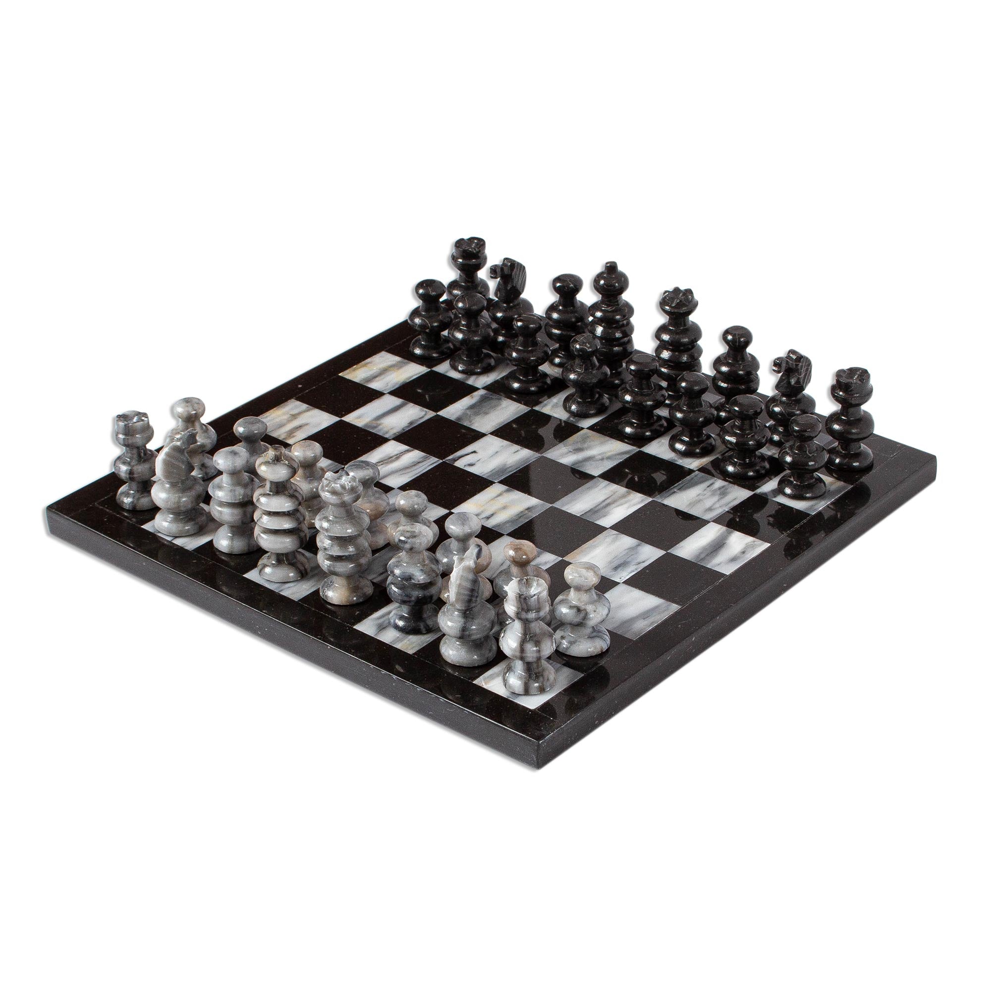 Premium Handcrafted Marble Chess Set - Elegant 11