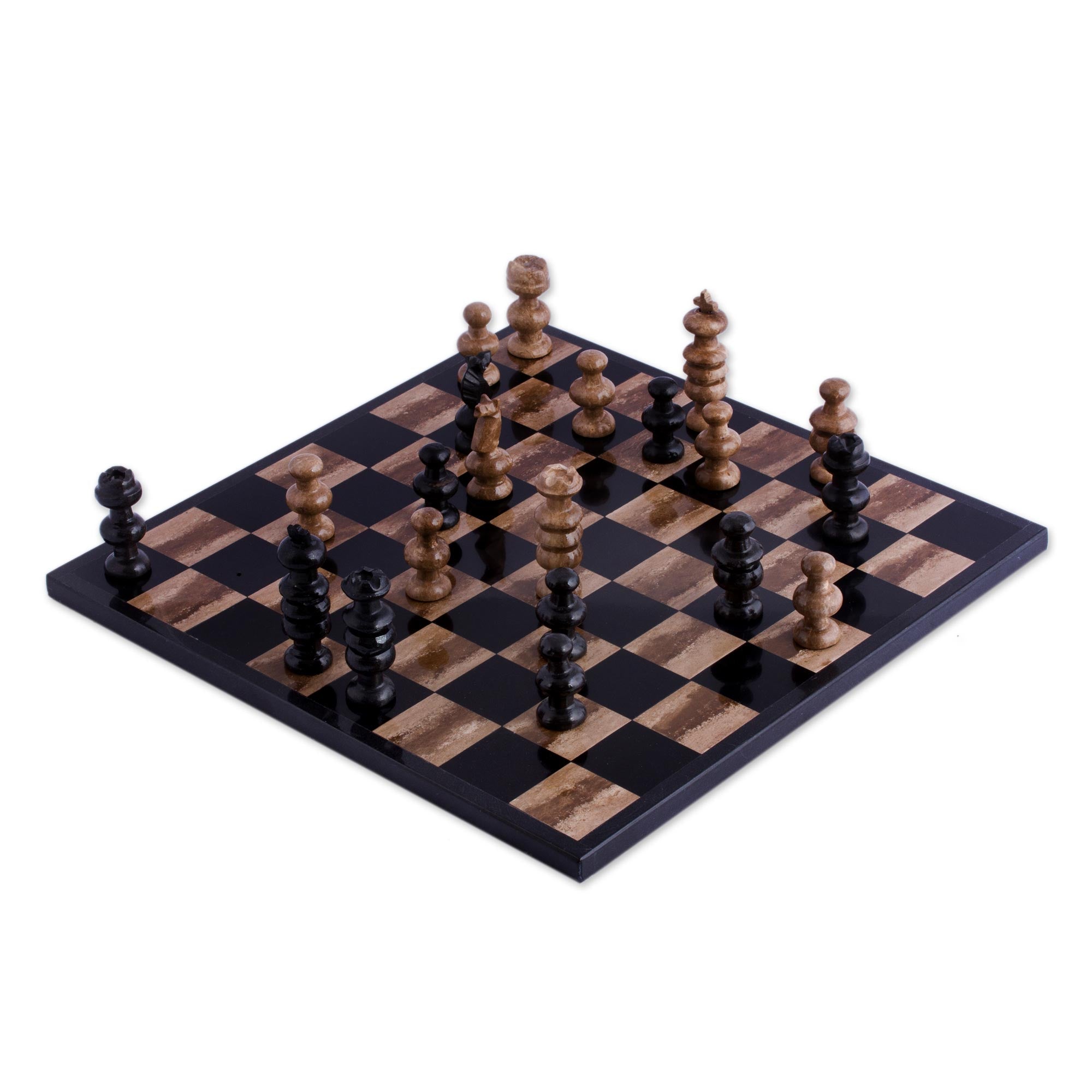 Premium Marble Chess Set - Handcrafted in Mexico | Beige & Black Luxury Design