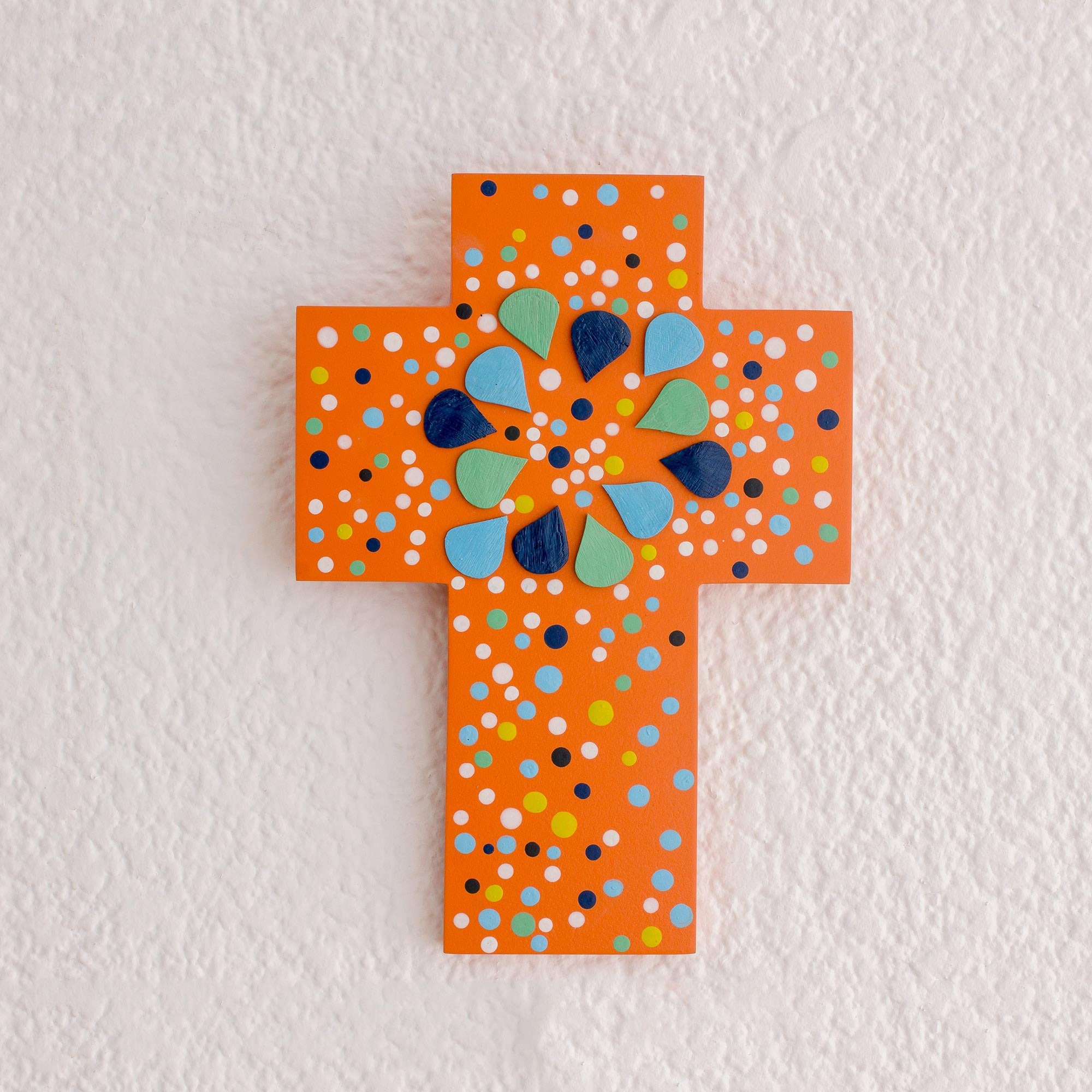 Premium Handcrafted Abstract Wall Cross – El Salvador Artisan Design