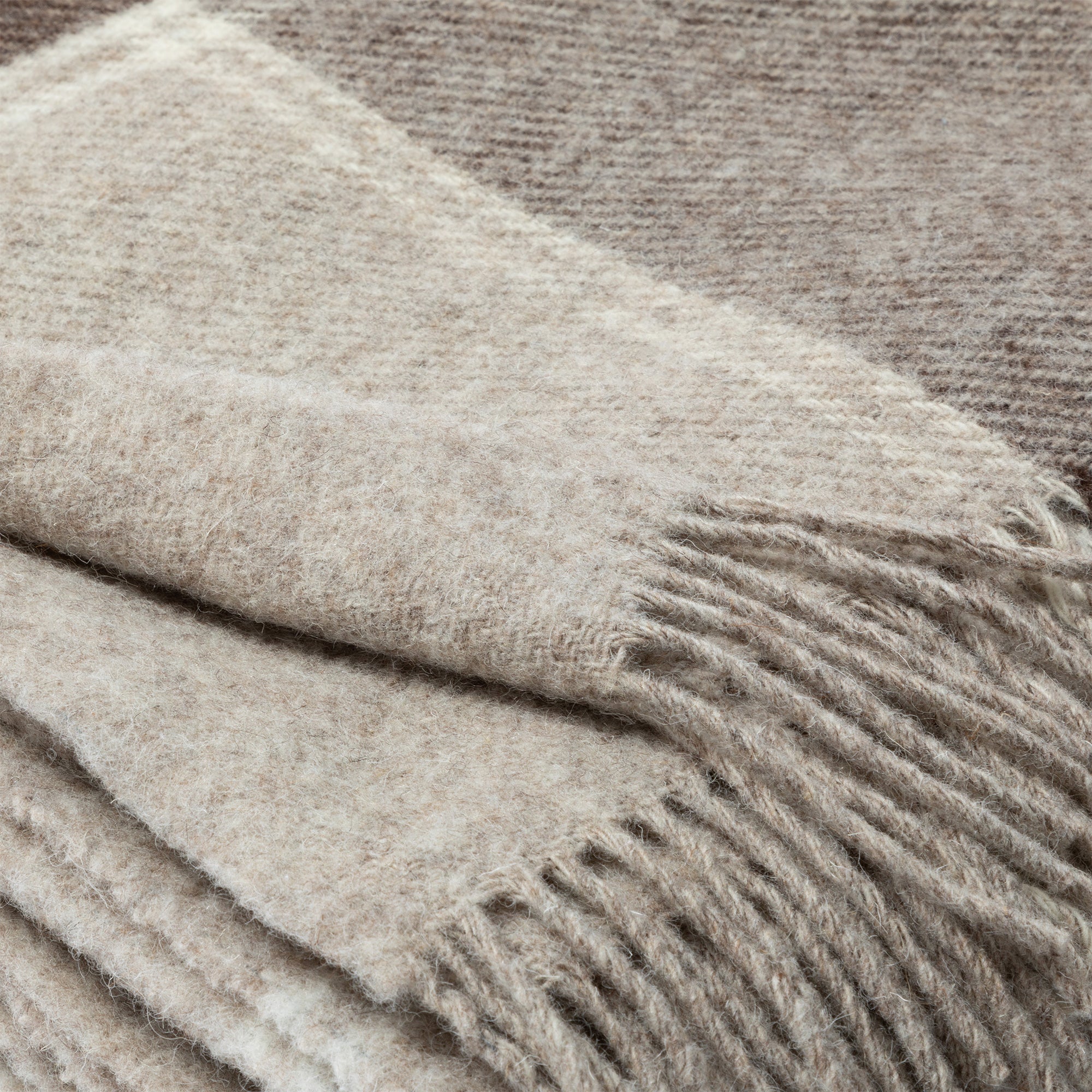 Premium Ukrainian 100% Wool Fringed Throw Blanket - Ultimate Warmth & Style