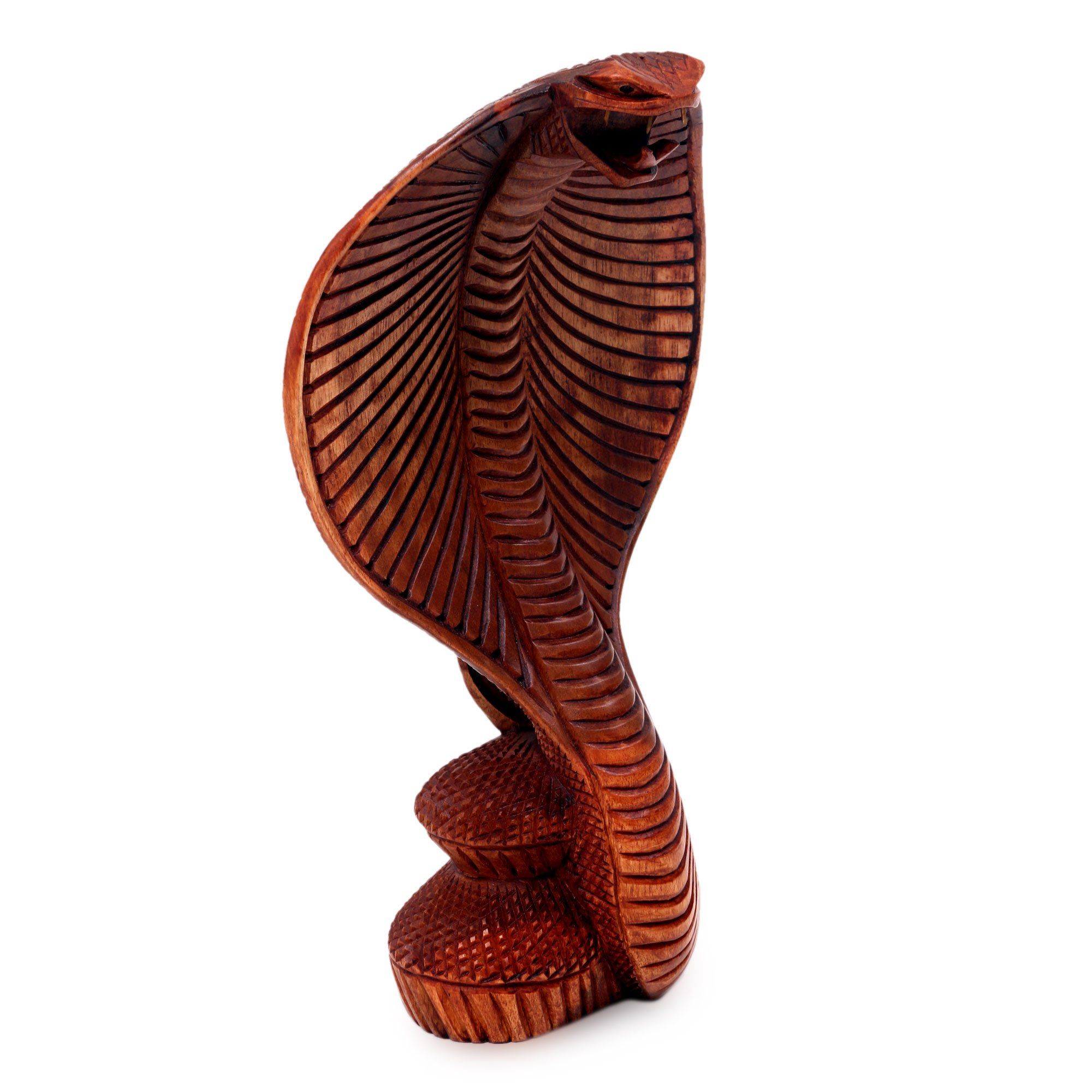 Premium Hand-Carved Cobra Sculpture - Ultimate Bali Art Piece