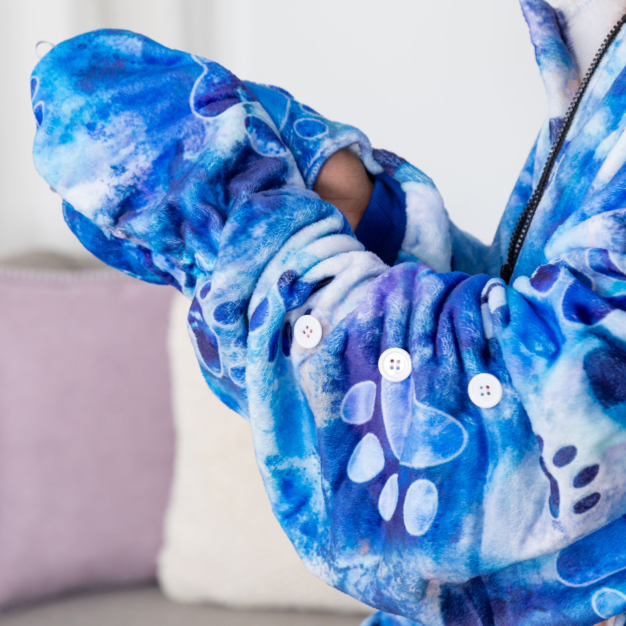 Ultimate Cozy™ Deluxe Paw Print Wearable Hoodie Blanket