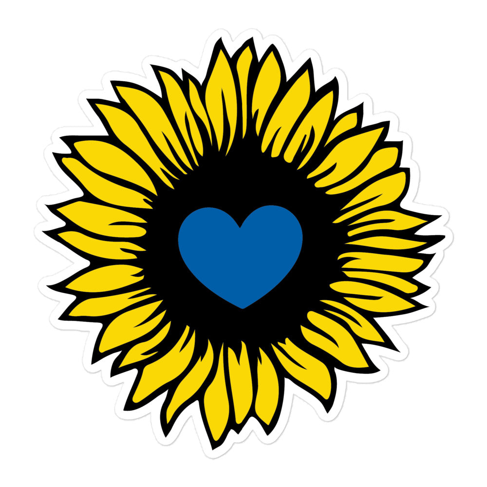 Premium Ukraine Support Sunflower Sticker