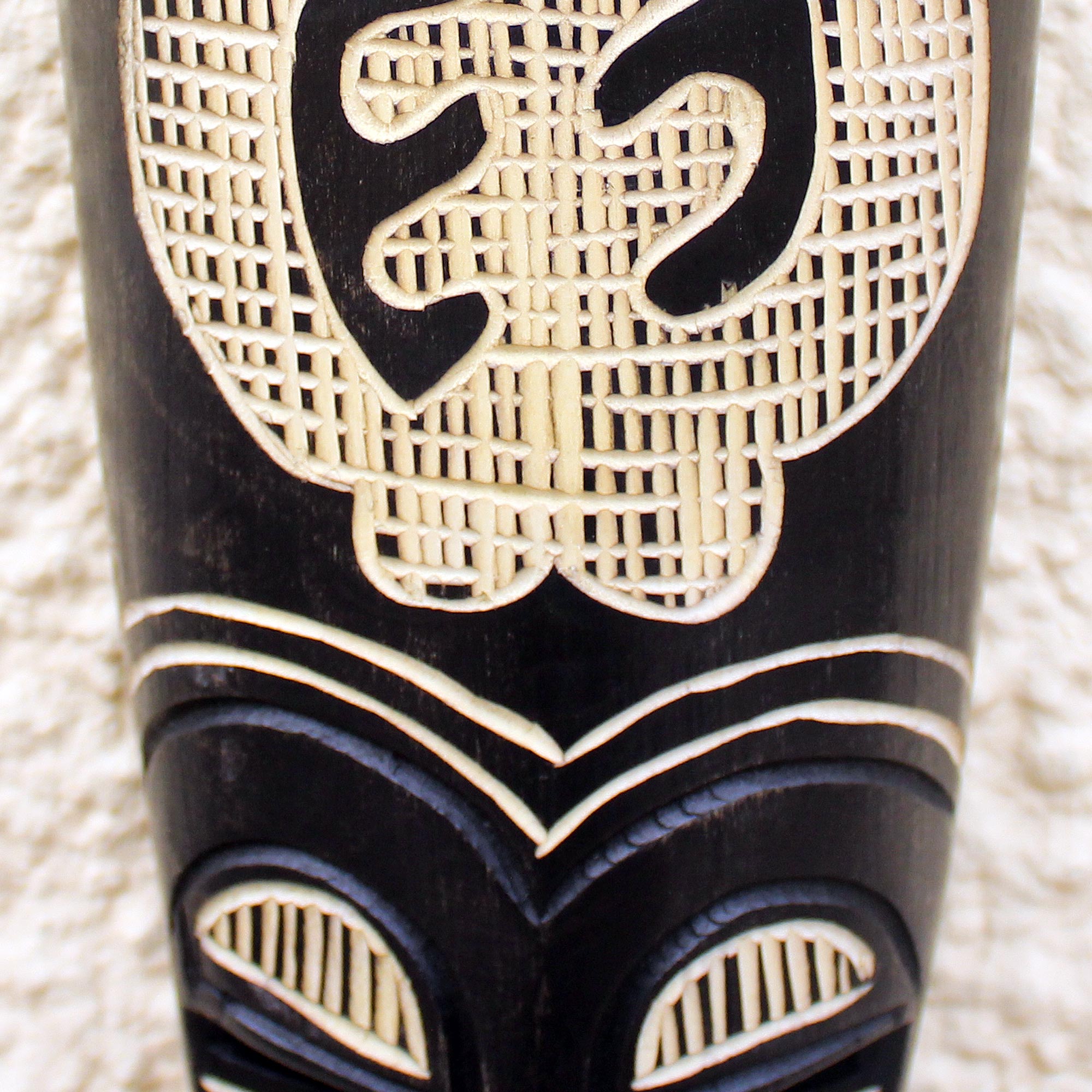 Premium African Wood Mask - God is My Guide