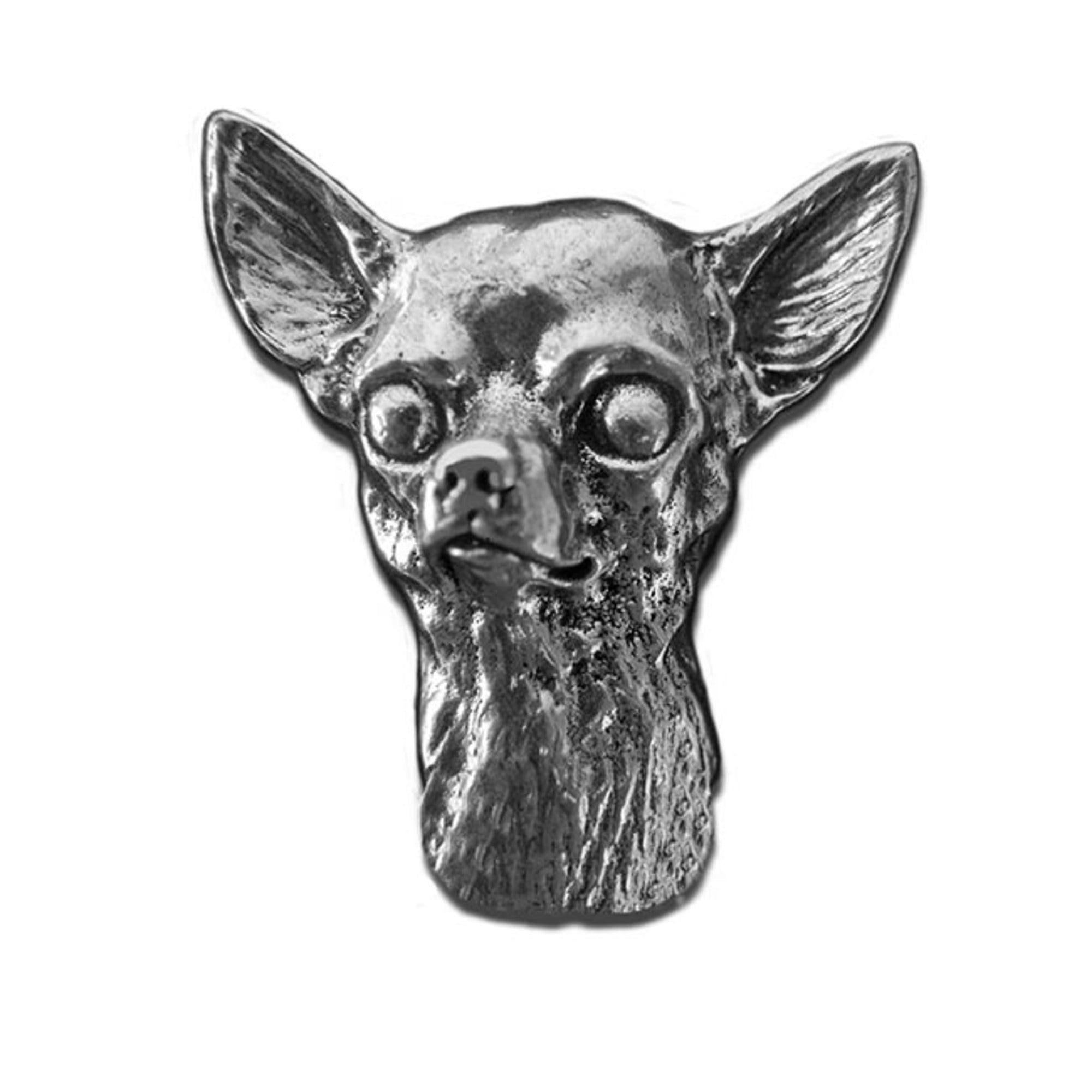 Premium Chihuahua Magnet - Handcrafted Antique Pewter