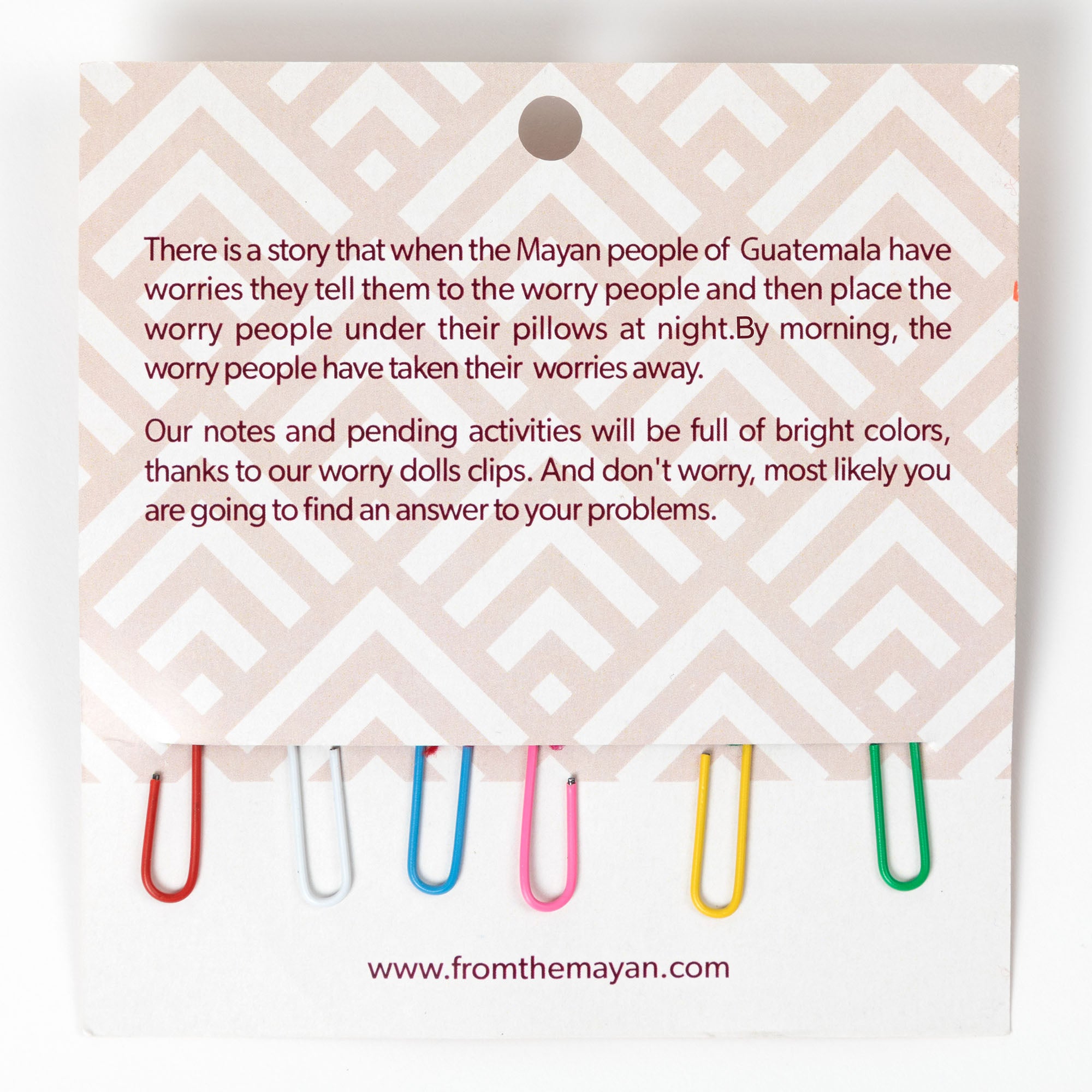 Premium Worry-Free Doll Paper Clips - Set of 6 | Handmade in Guatemala