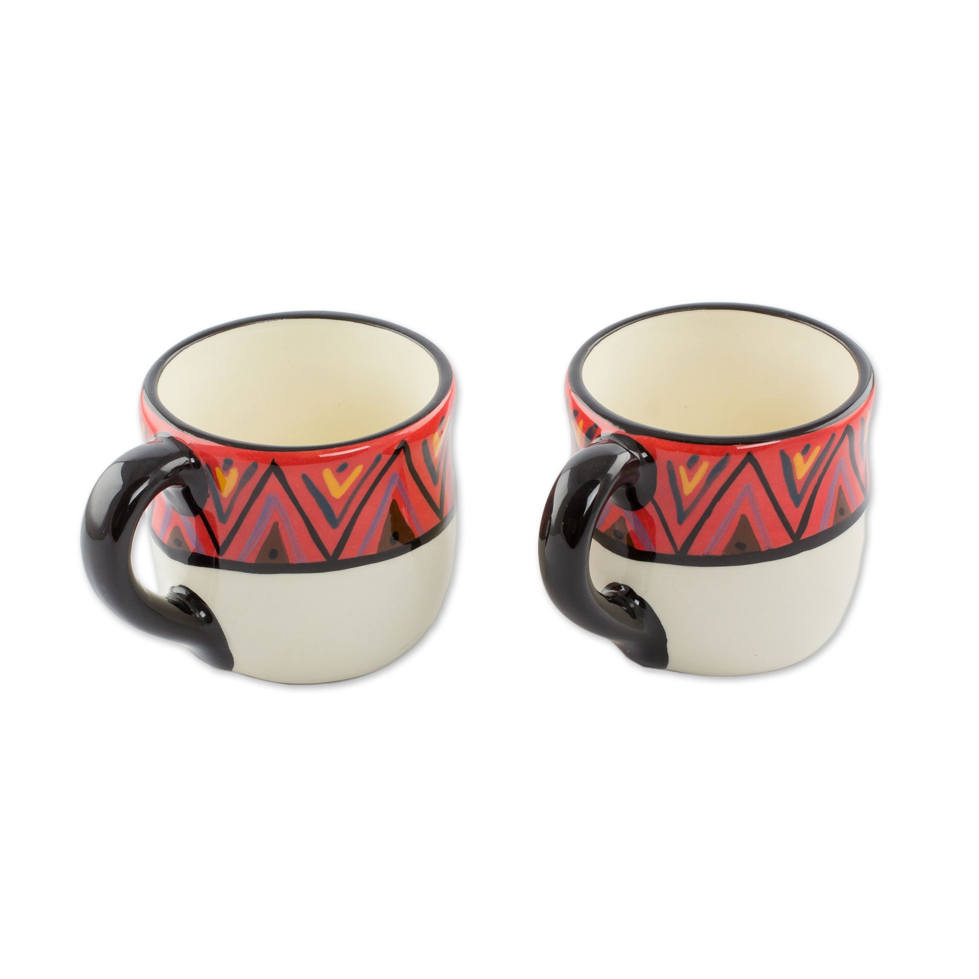 Premium Tazumal Artisan Ceramic Coffee Mugs – Handcrafted Pair Inspired by El Salvador’s Ancient Maya Heritage