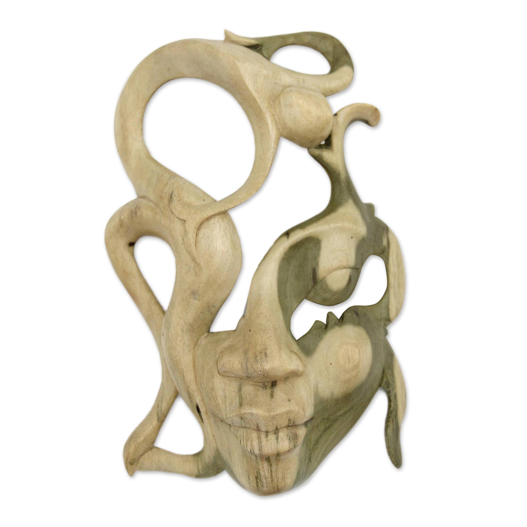 Premium Balinese Wood Mask - Unique Handcrafted Art Piece