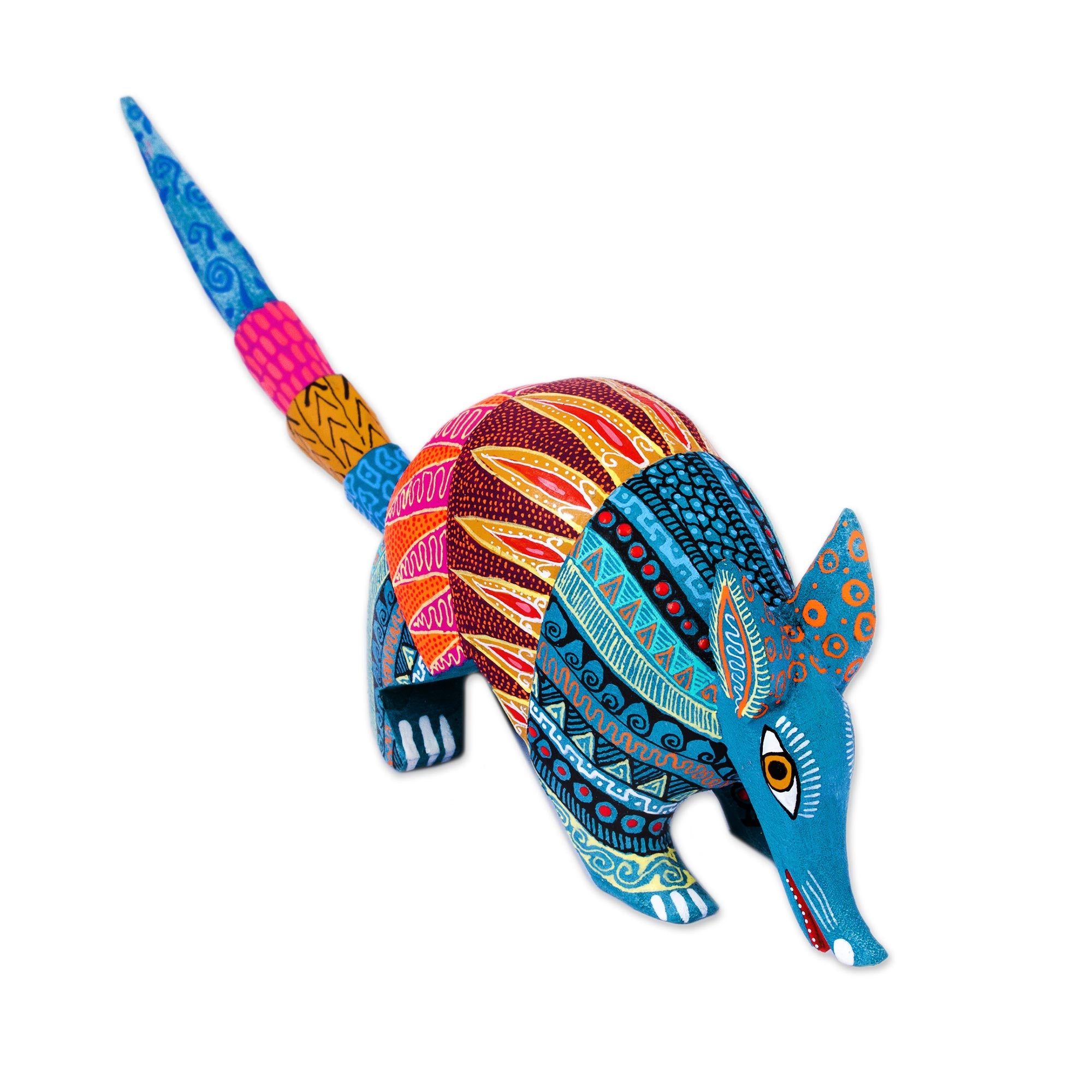 Premium Handcrafted Armadillo Alebrije Sculpture - Folk Art Masterpiece