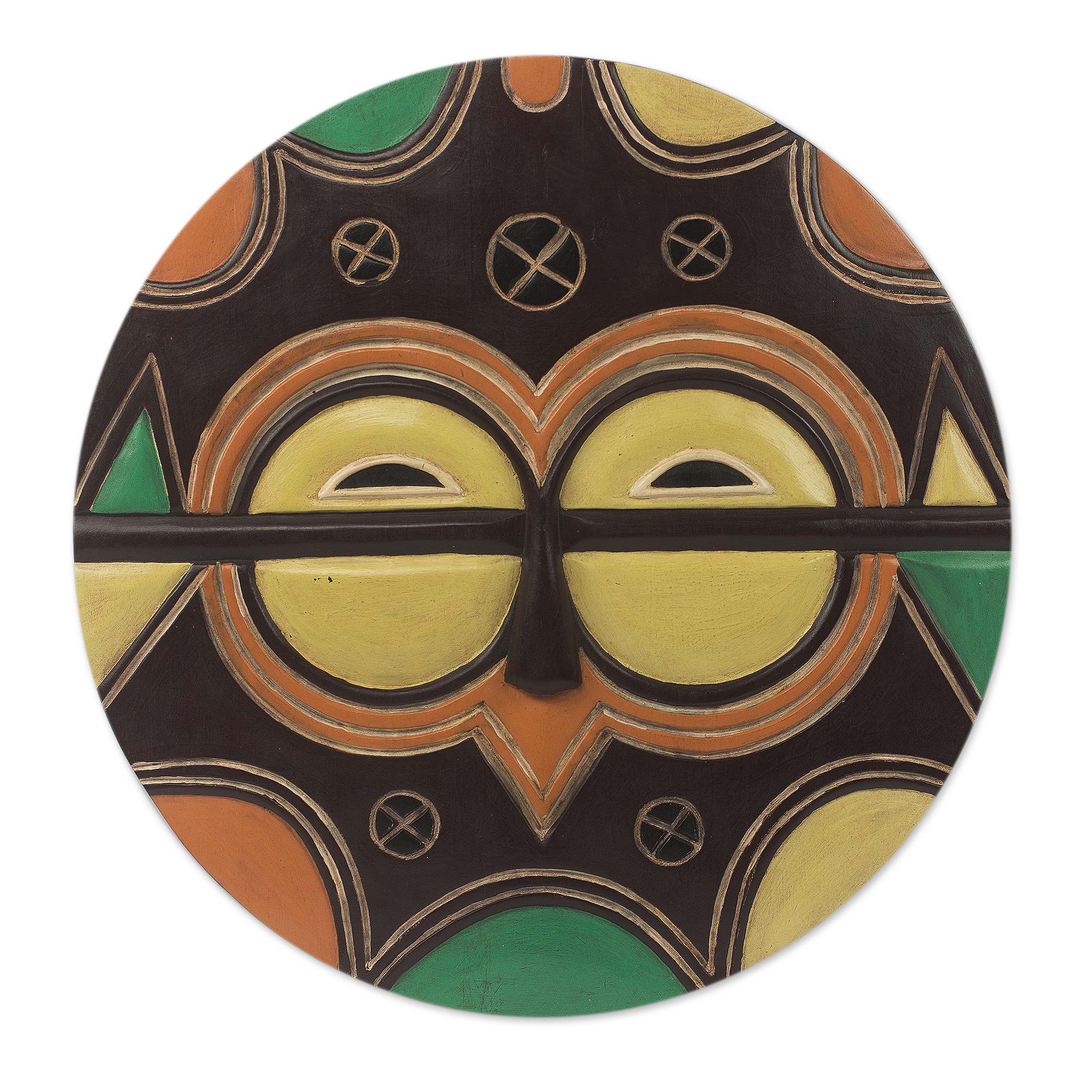 Premium Handcrafted Kidumu Rite African Mask - Authentic Congolese Wall Art