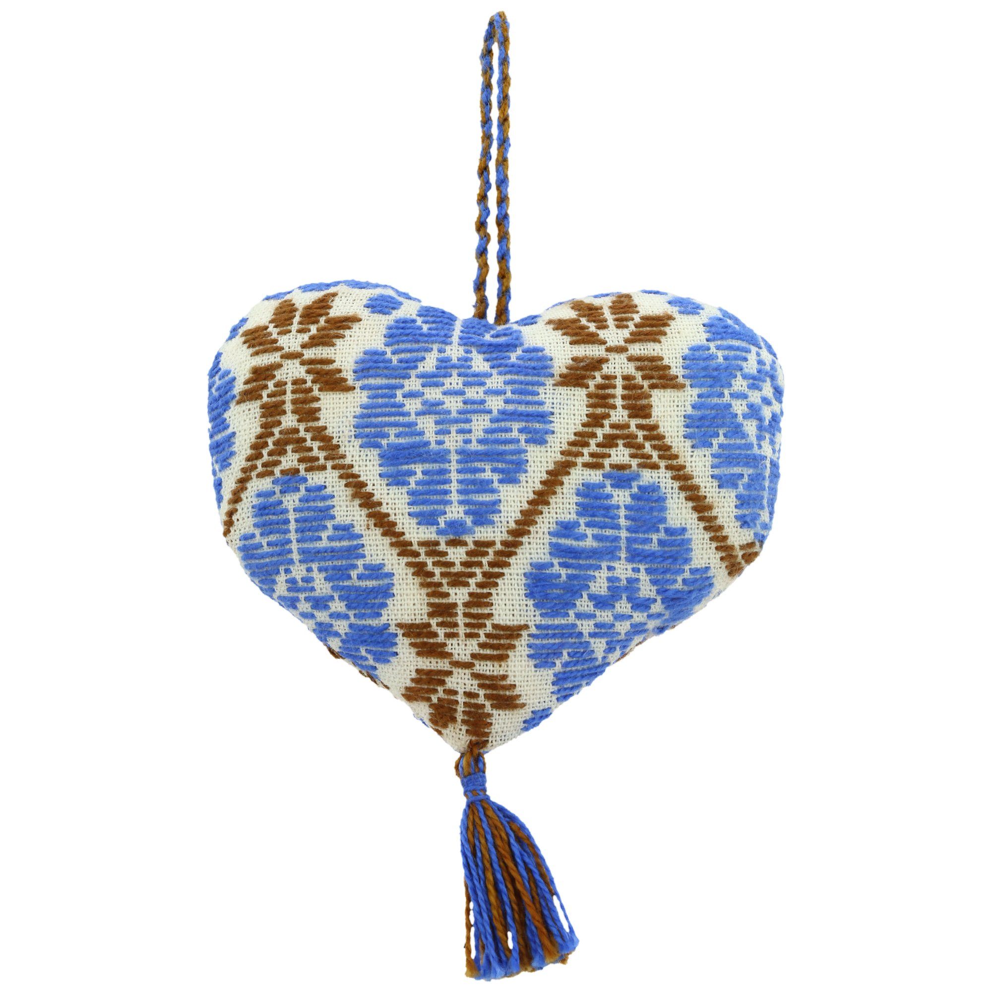 Premium Hand-Embroidered Heart Ornament - Handmade in Mexico