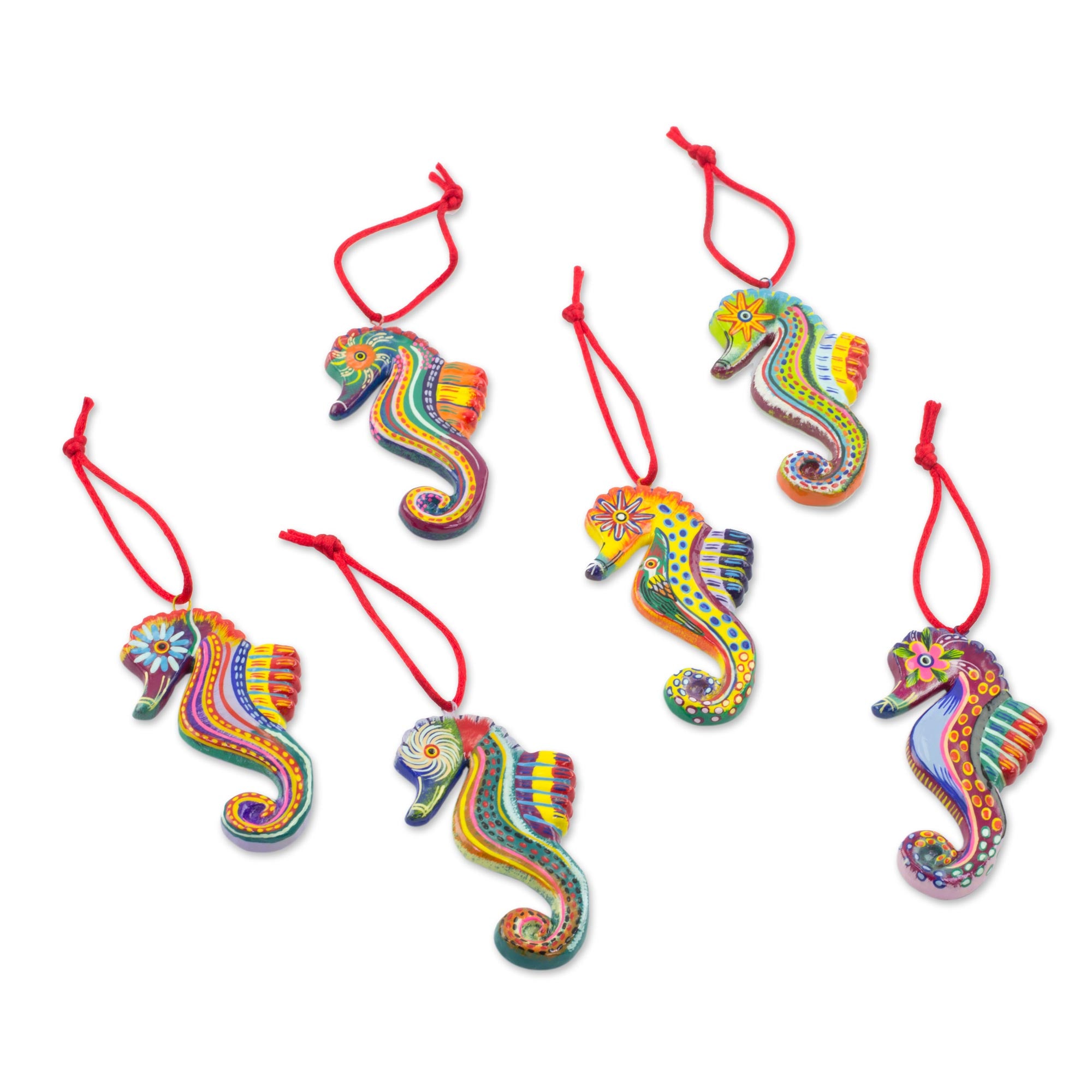 Premium Seahorse Squadron Handcrafted Ceramic Hanging Ornaments