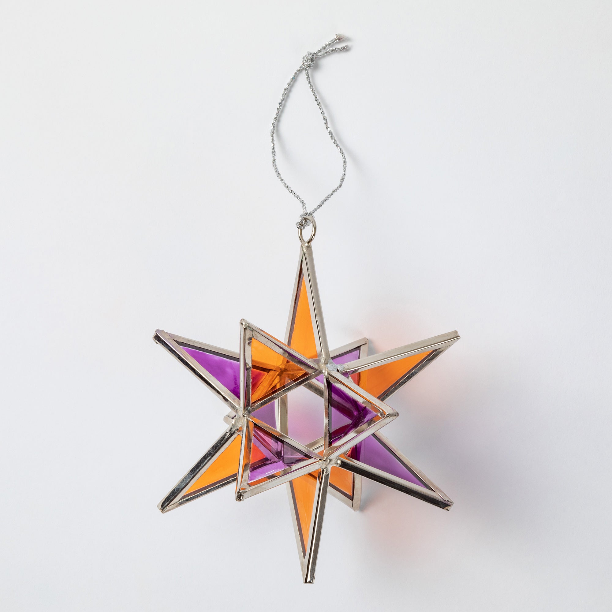 Premium Handcrafted Moravian Star Ornament | Fair Trade Stained Glass Decor