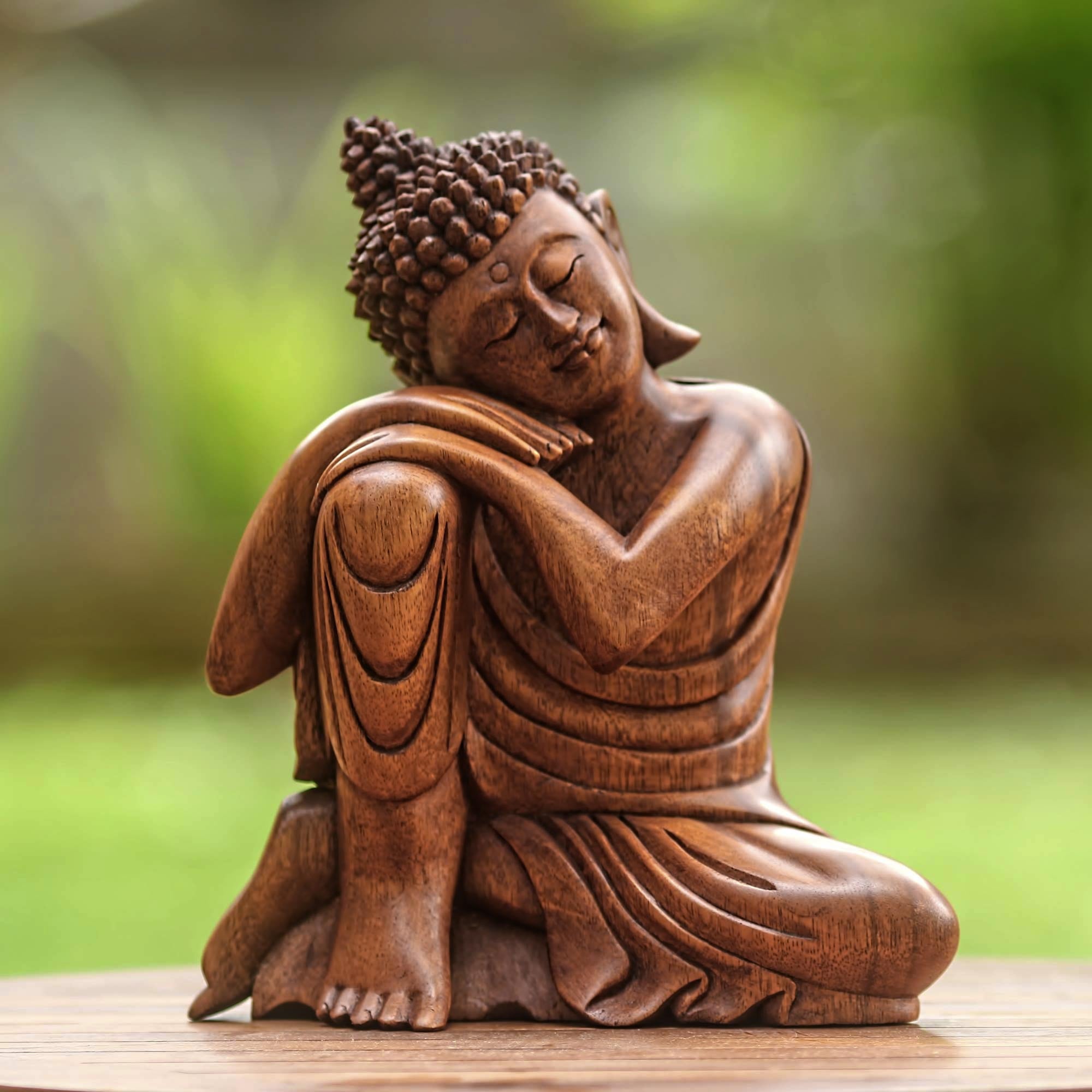 Premium Hand-Carved Buddha Statue - Ultimate Serenity in Suar Wood