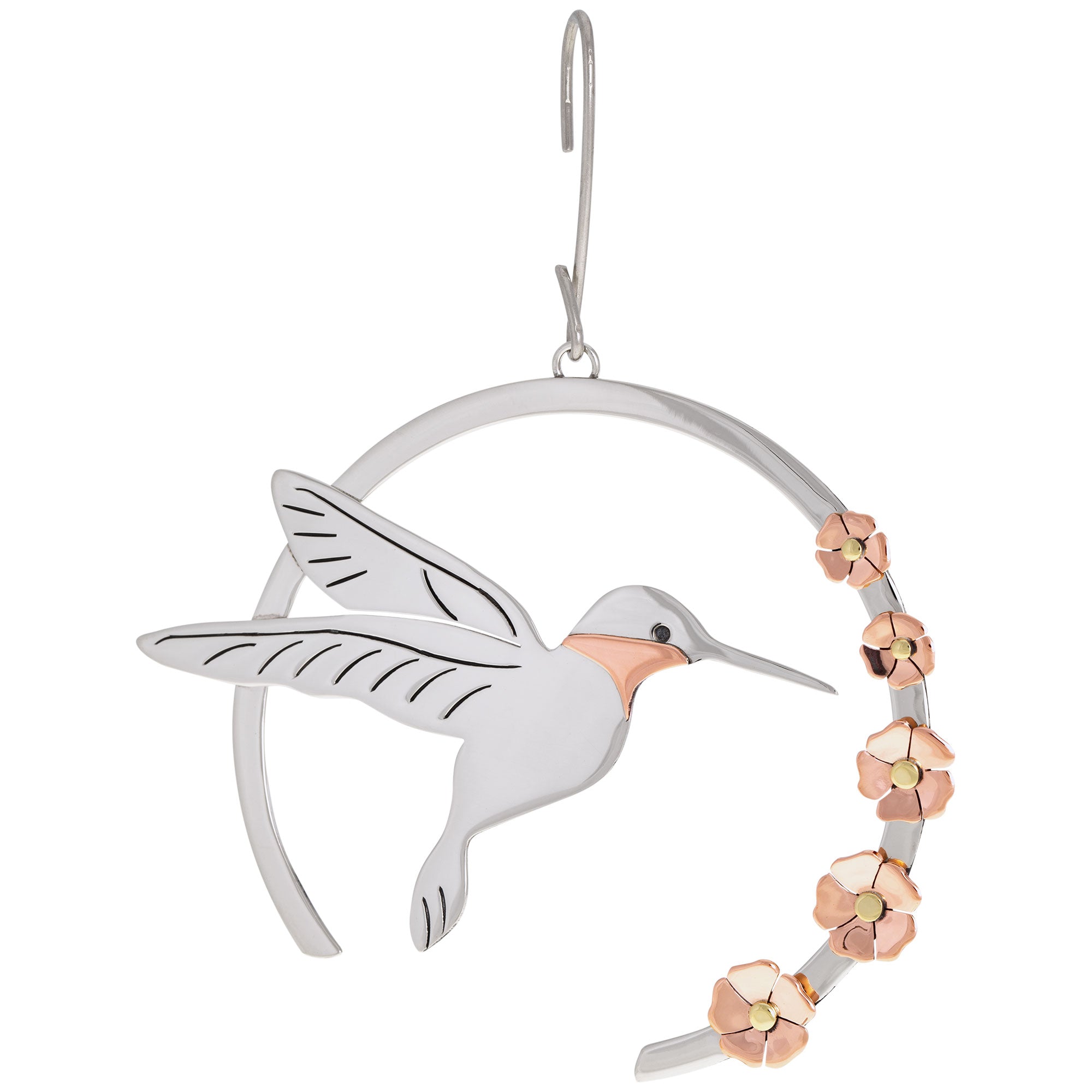 Premium Mixed Metal Hummingbird Ornament - Handcrafted in Mexico