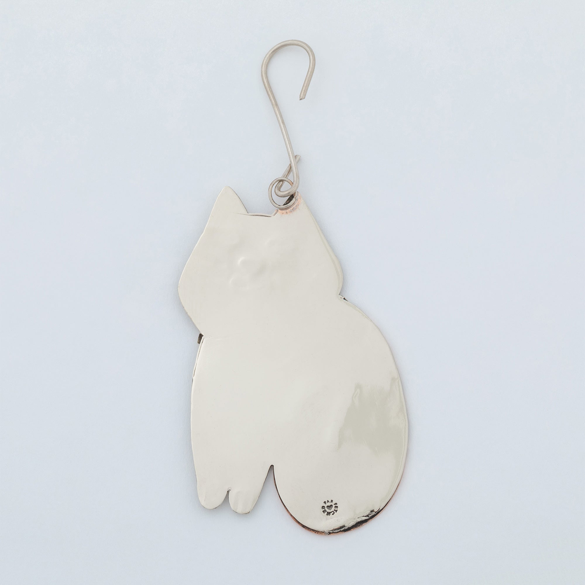 Premium Handcrafted Whiskers & Stripes Cat Ornament - Fair Trade Holiday Decor