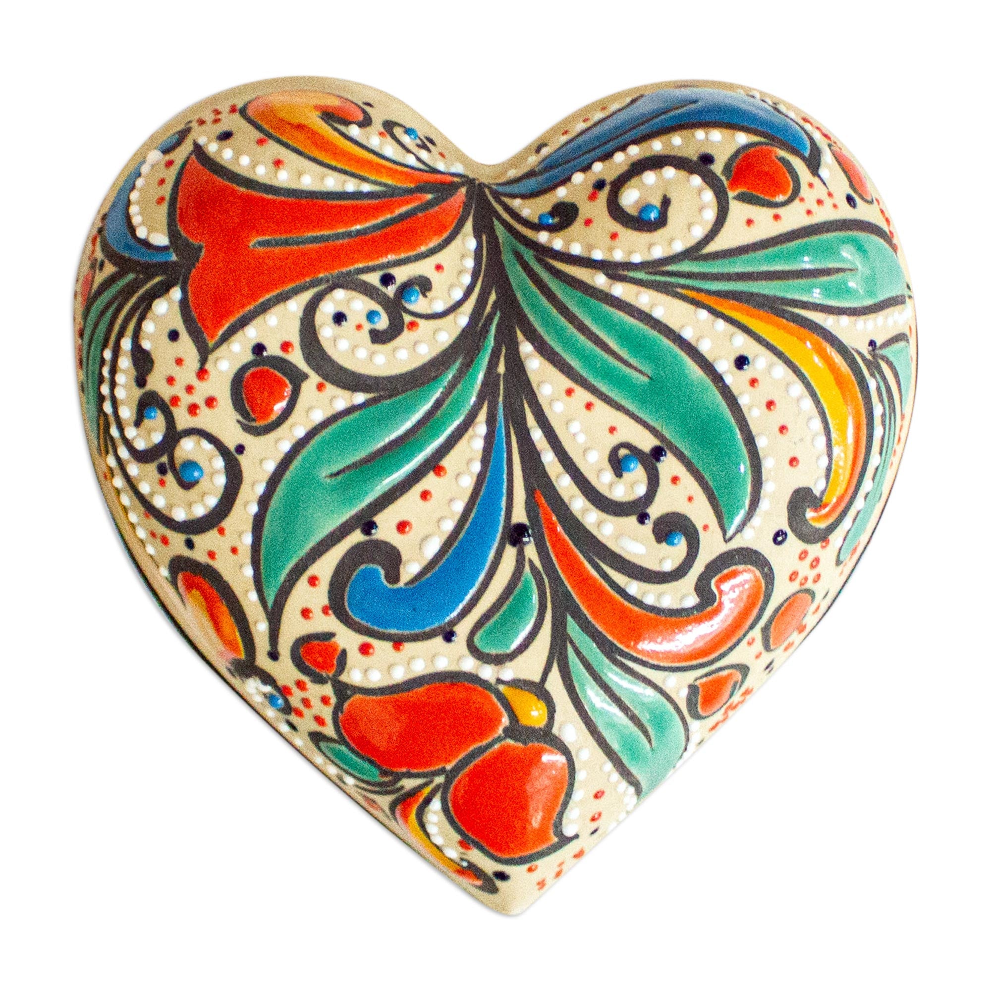 Premium Heart-Shaped Ceramic Jewelry Box - Handmade Treasure Chest