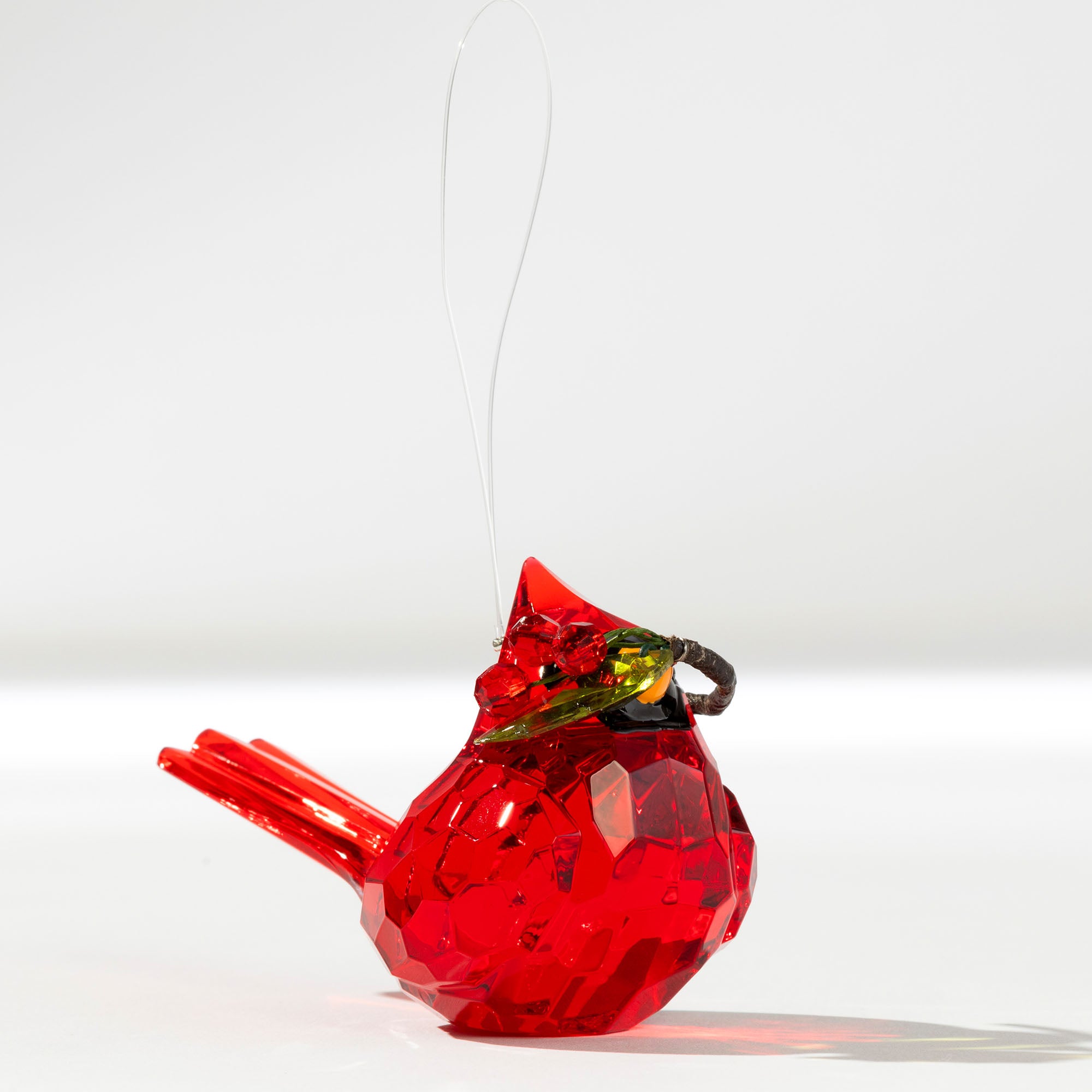 Premium Holiday Sparkle: Sweet Birds & Mistletoe Ornament Set