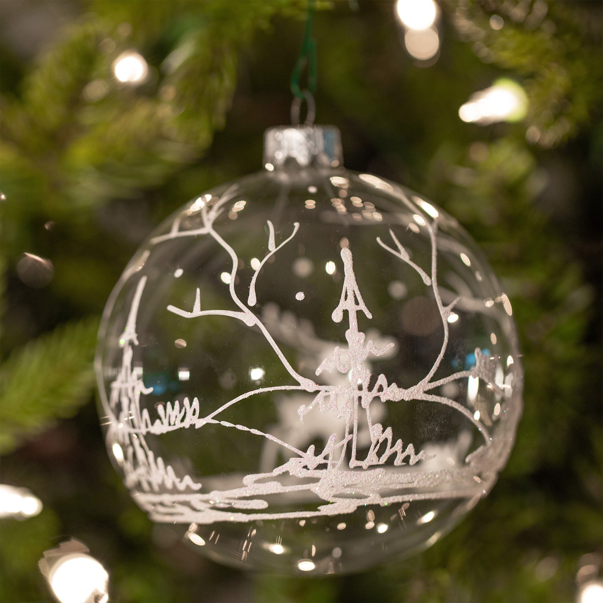Premium Ukrainian Handmade Christmas Glass Ornament - Unique Holiday Decor