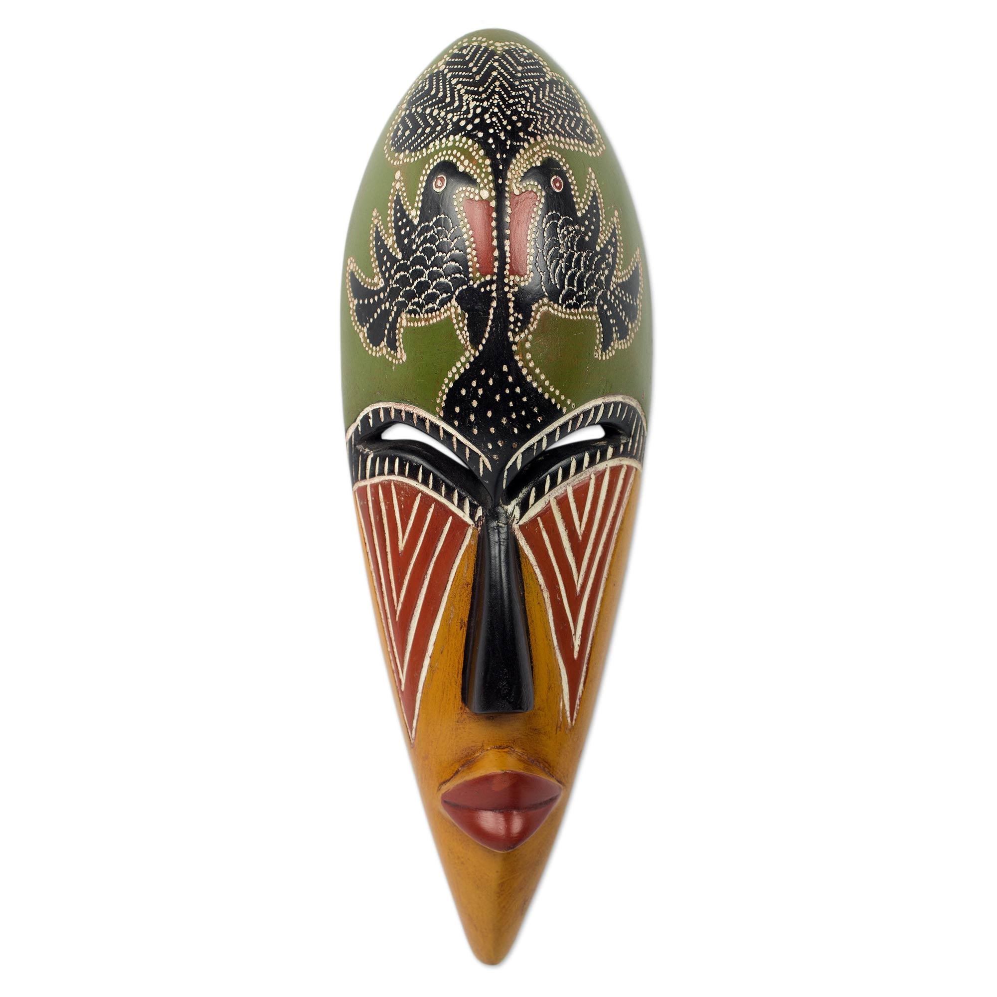 Premium Handcrafted Eagle Wall Mask - African Artisan Design