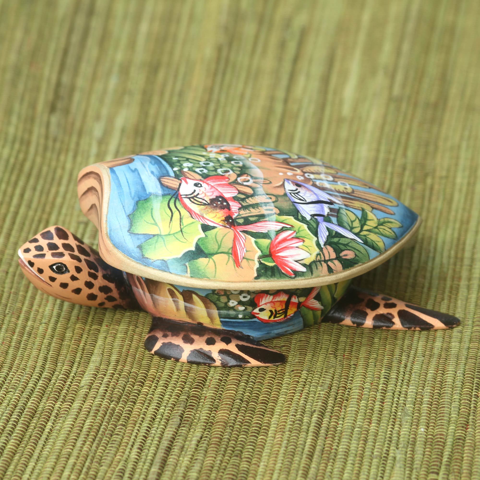 Premium Handcrafted Sea Turtle Jewelry Box – Bali Artisan Edition