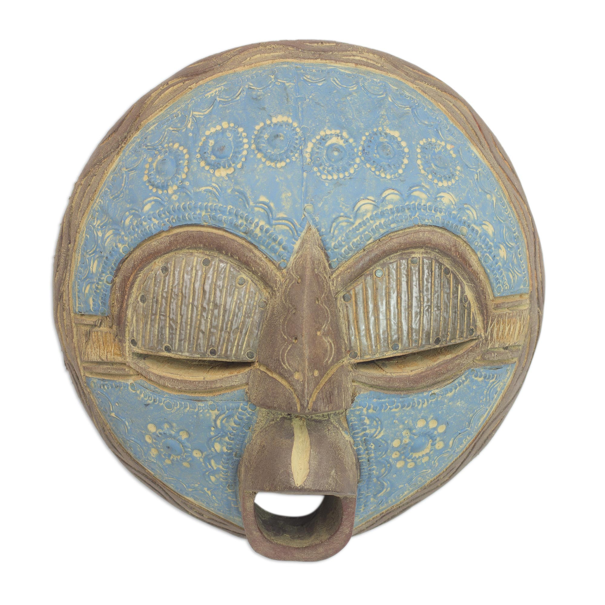 Premium African Wood Mask - 'New Love' by Eric Danquah