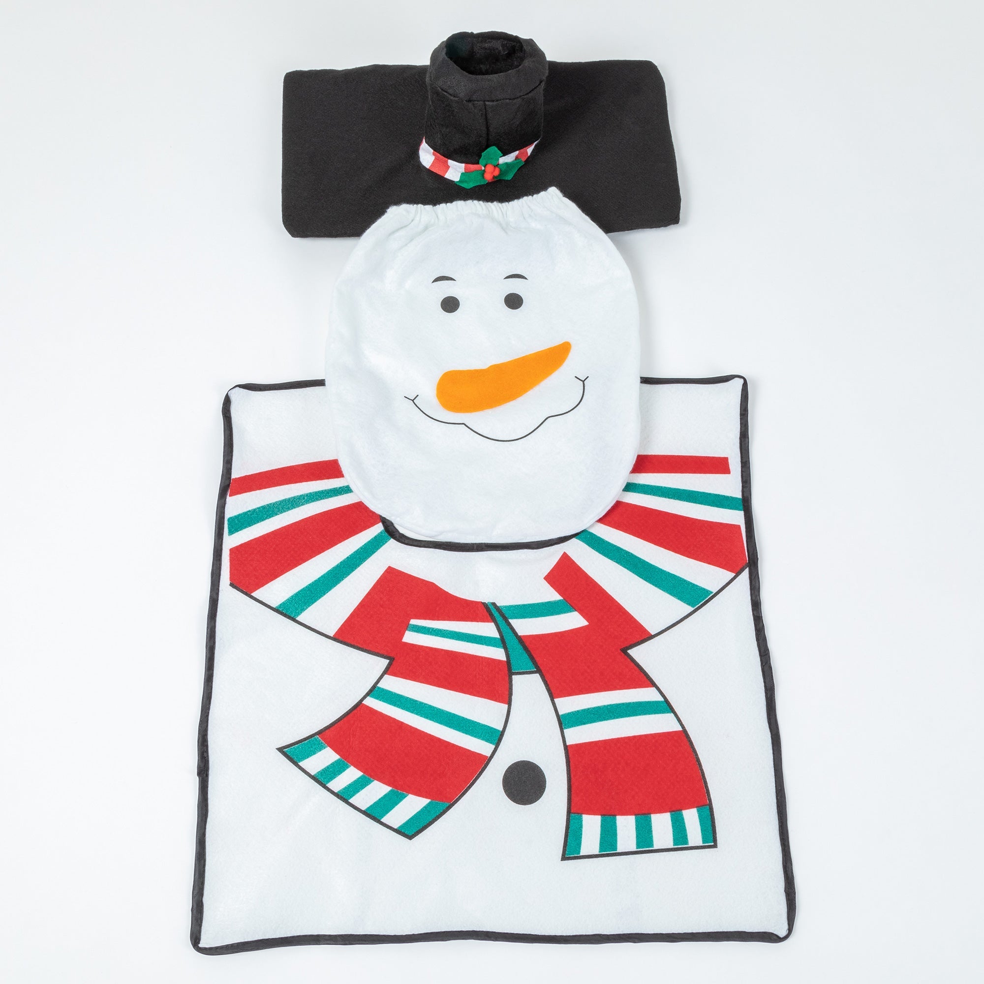 Premium Holiday Snowman Bathroom Decor Set - 3 Piece Festive Collection