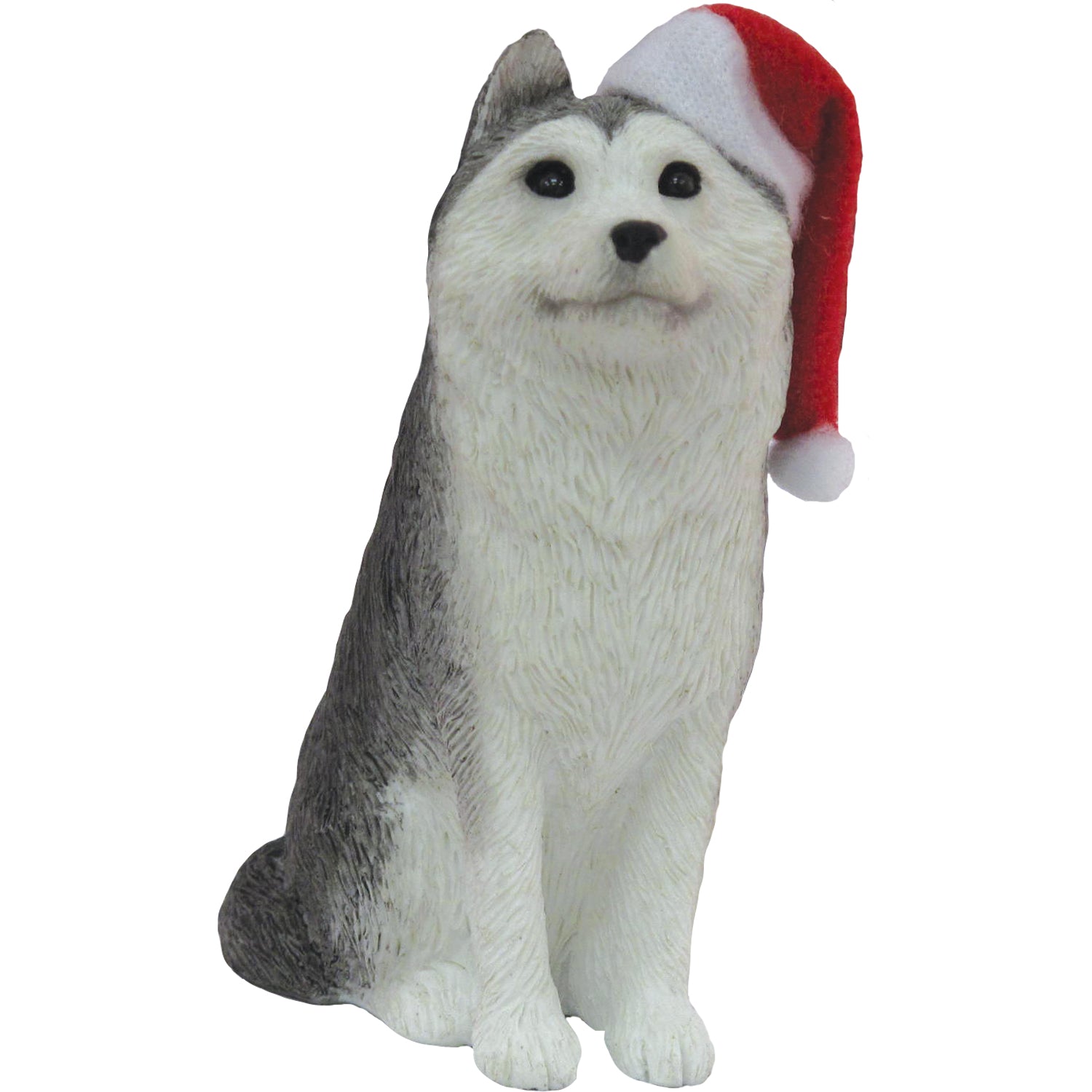 Premium Gray Siberian Husky Christmas Ornament - Hand-Painted Collectible