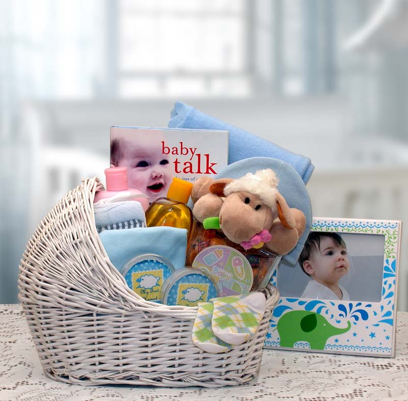Premium Welcome Baby Bassinet Gift Set - Blue