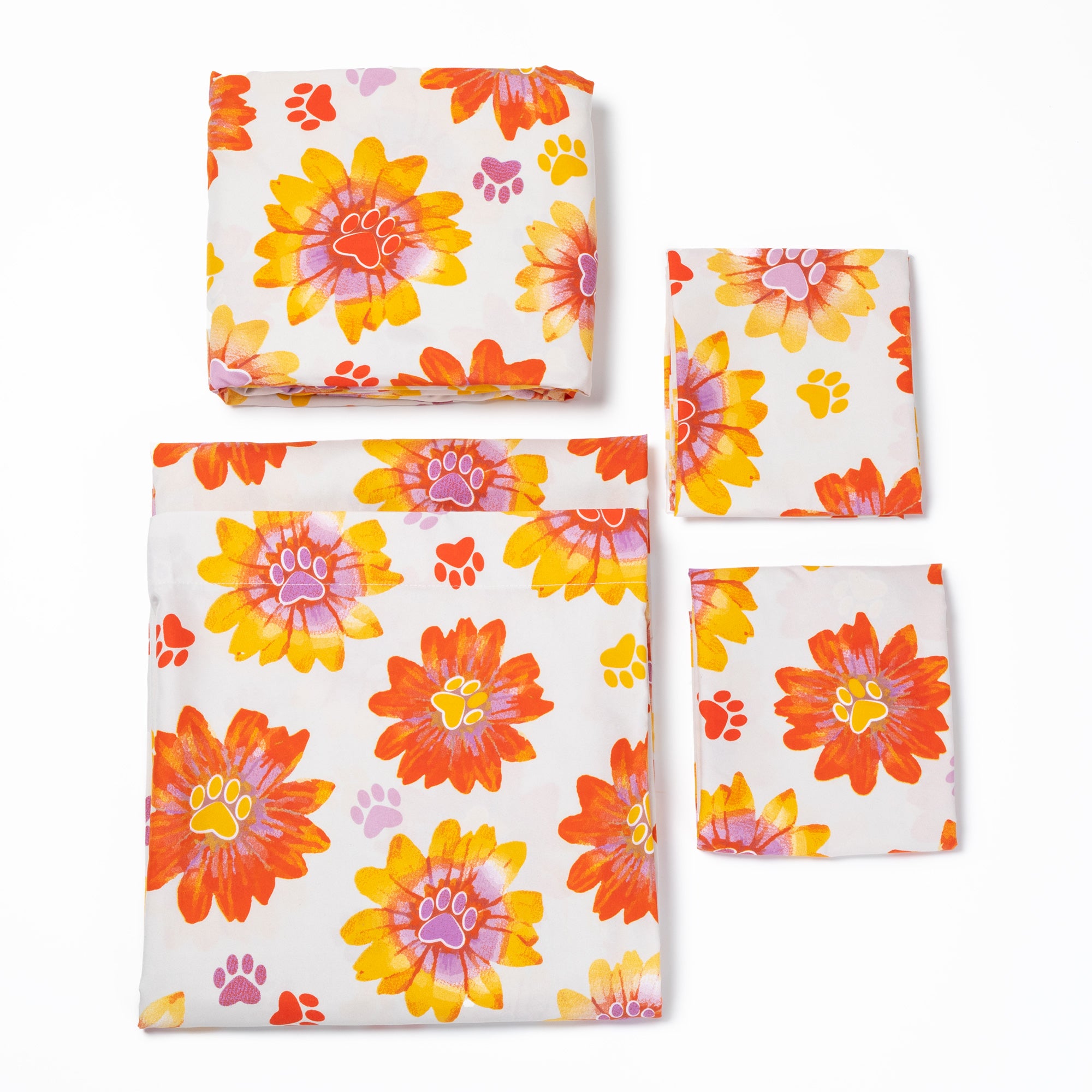 Premium Retro Paws Microfiber Luxury Sheet Set