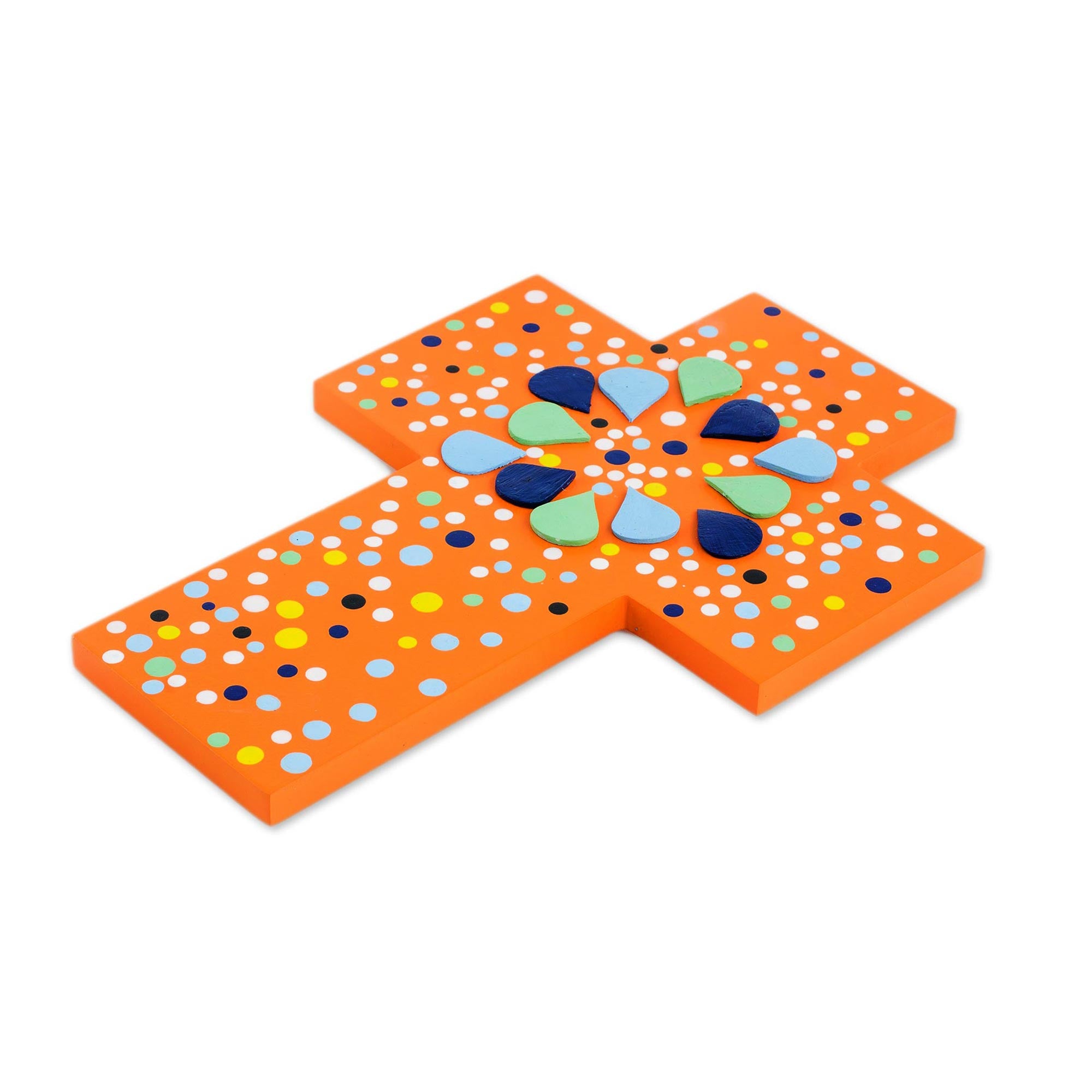 Premium Handcrafted Abstract Wall Cross – El Salvador Artisan Design