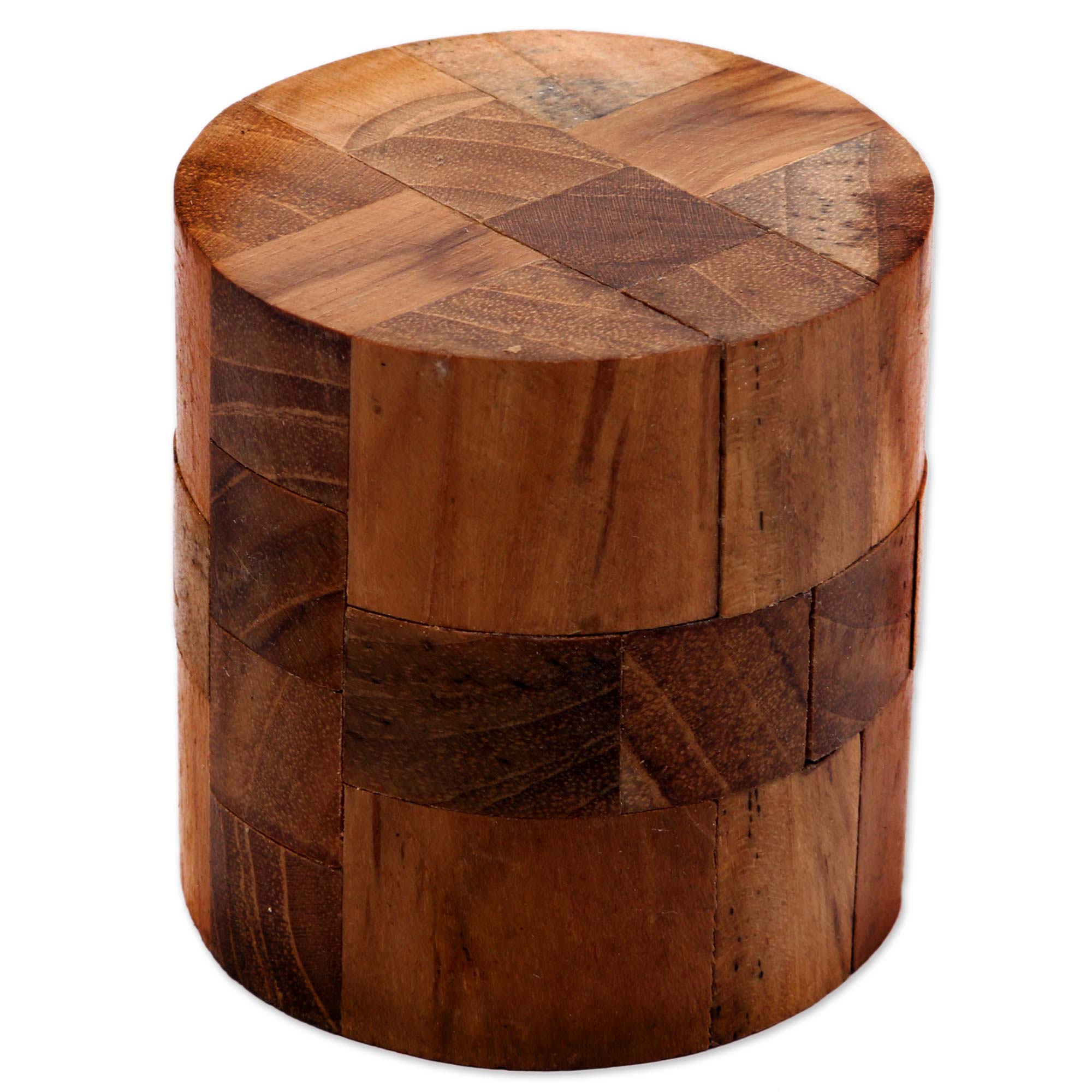 Premium Teak Wood Forest Cylinder - Ultimate 3D Puzzle Art for Adults