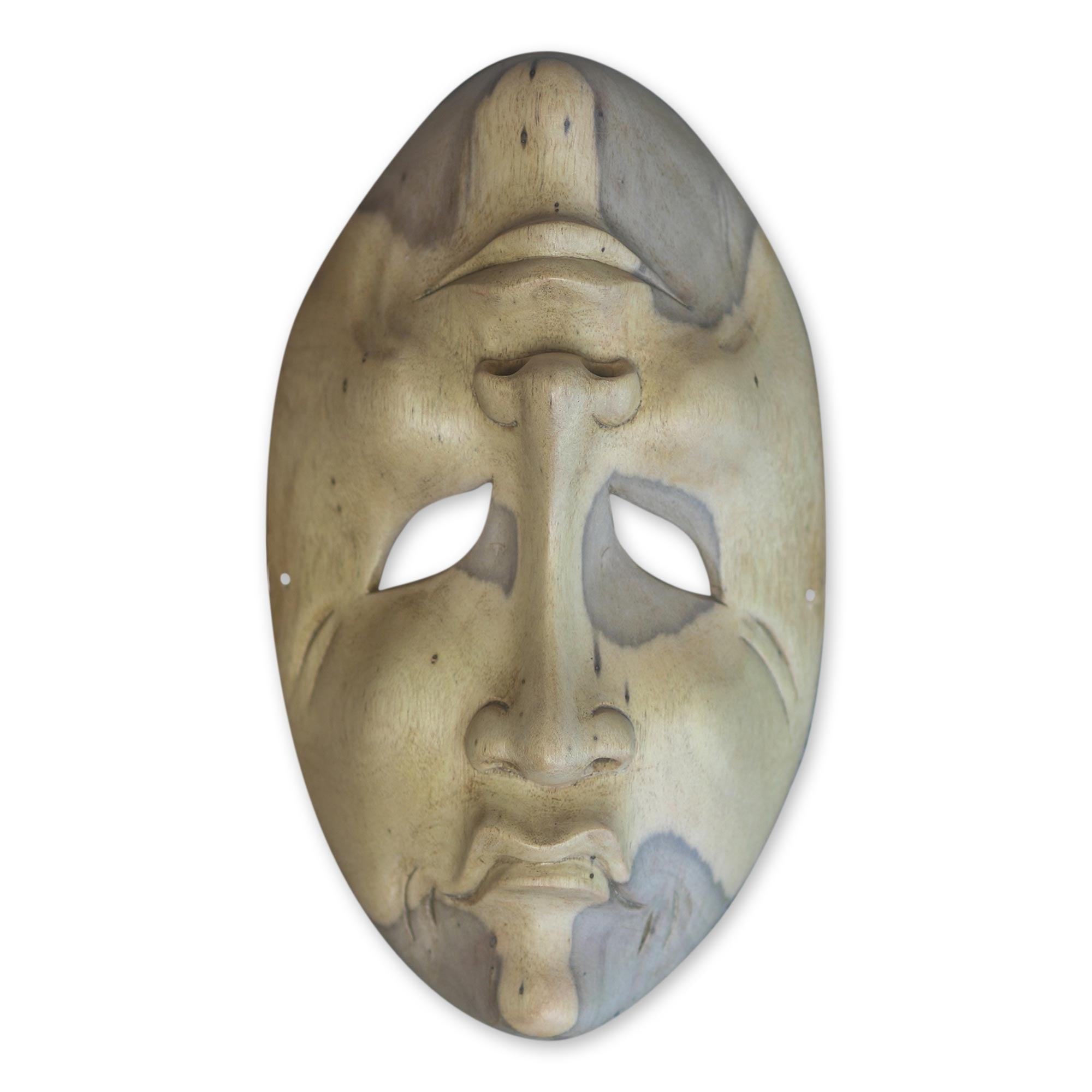 Premium Hand Carved Comedy & Tragedy Crocodile Wood Mask – Ultimate Artisan Craft
